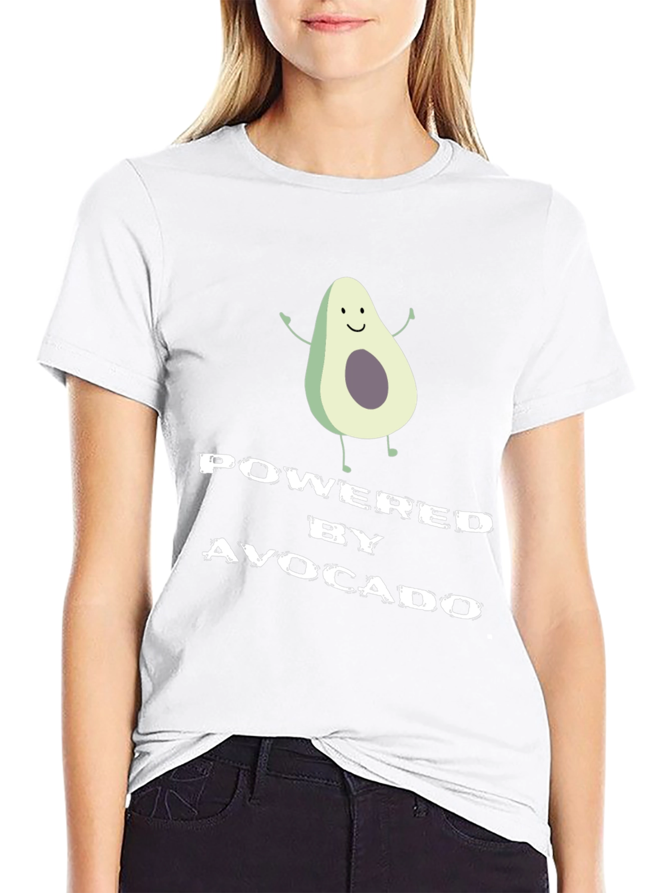Powered By Avocado Graphic T-Shirt