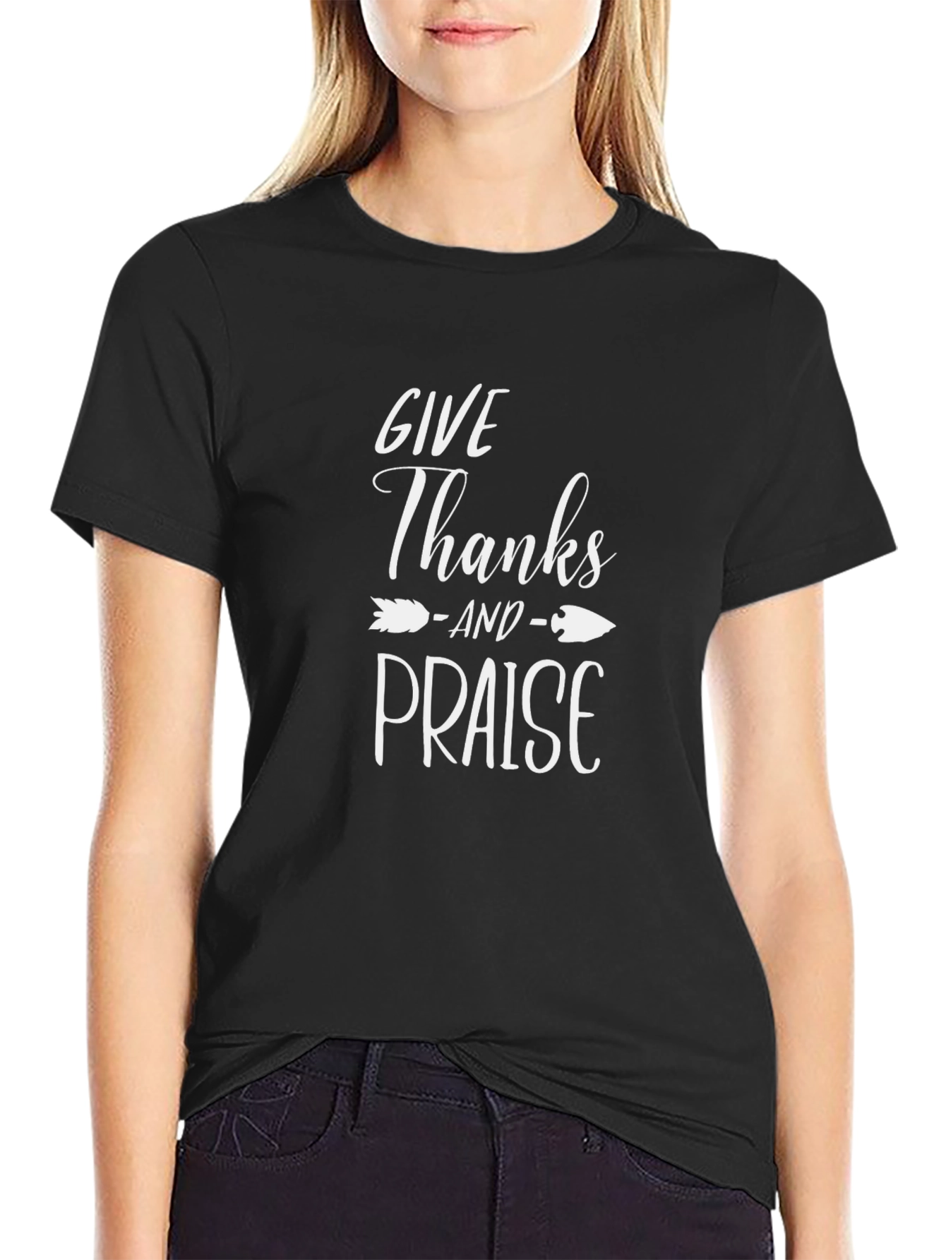 Give Thanks and Praise Black T-Shirt