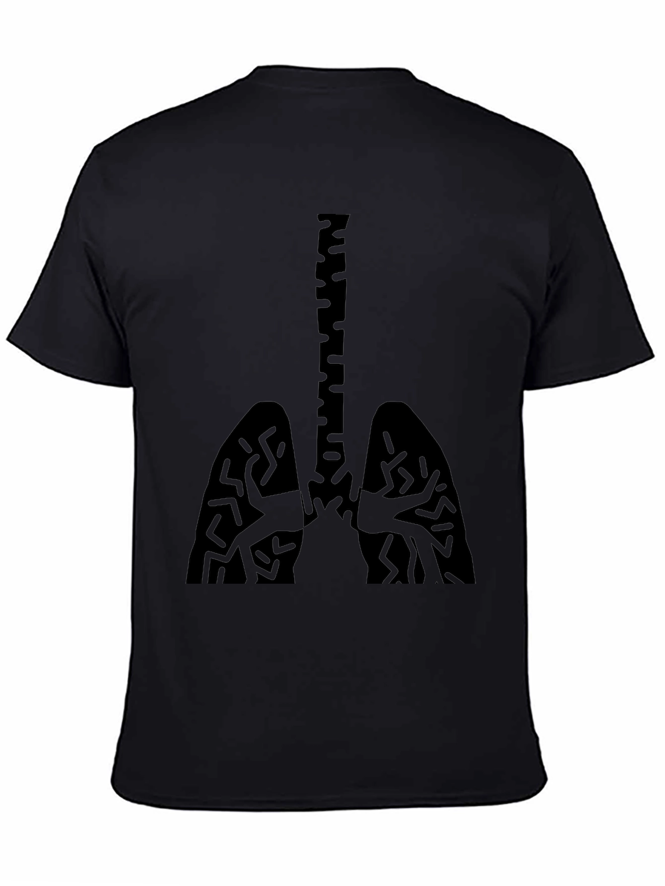 Anatomic Lungs Graphic T-Shirt - Black