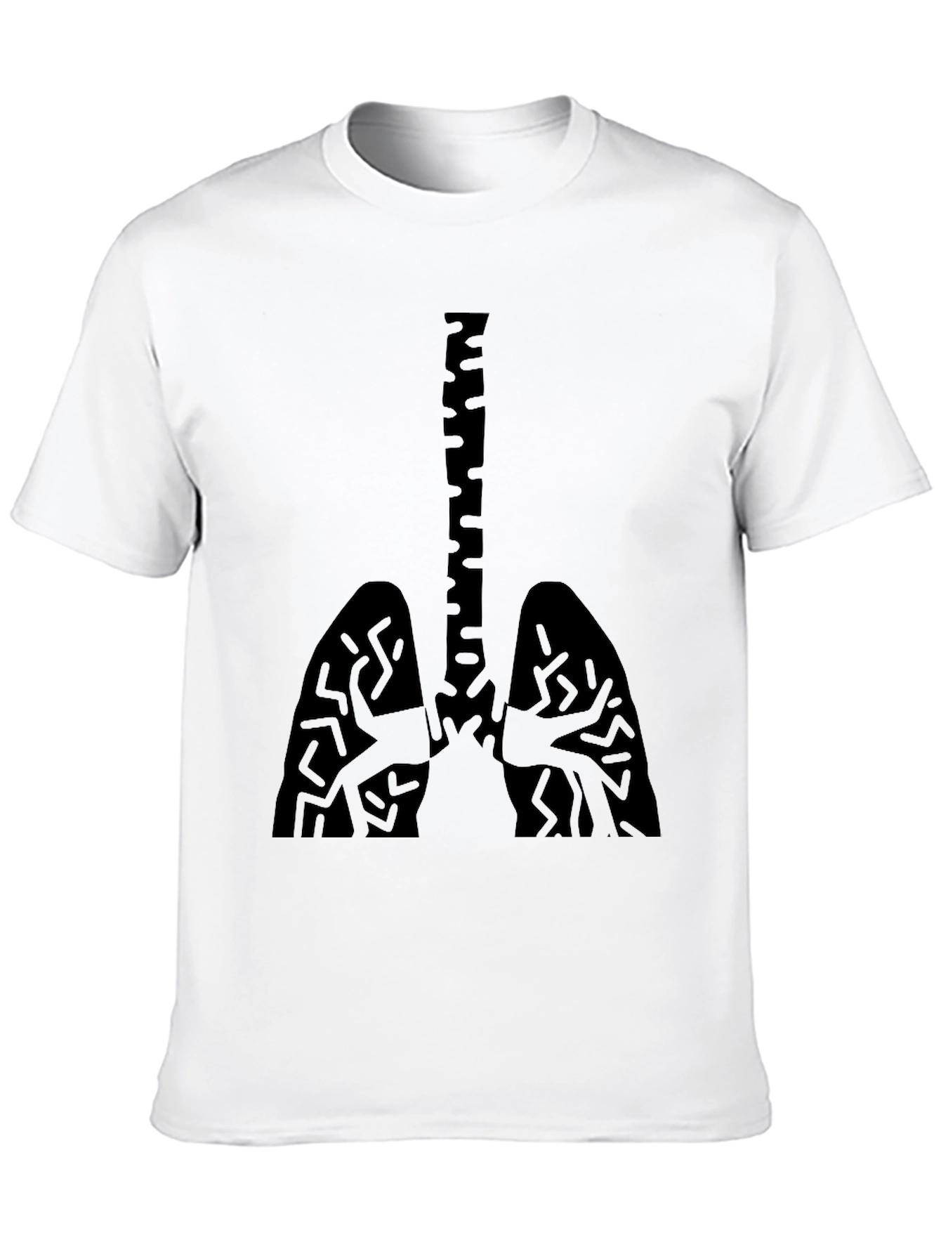 Anatomic Lungs Graphic T-Shirt - Black