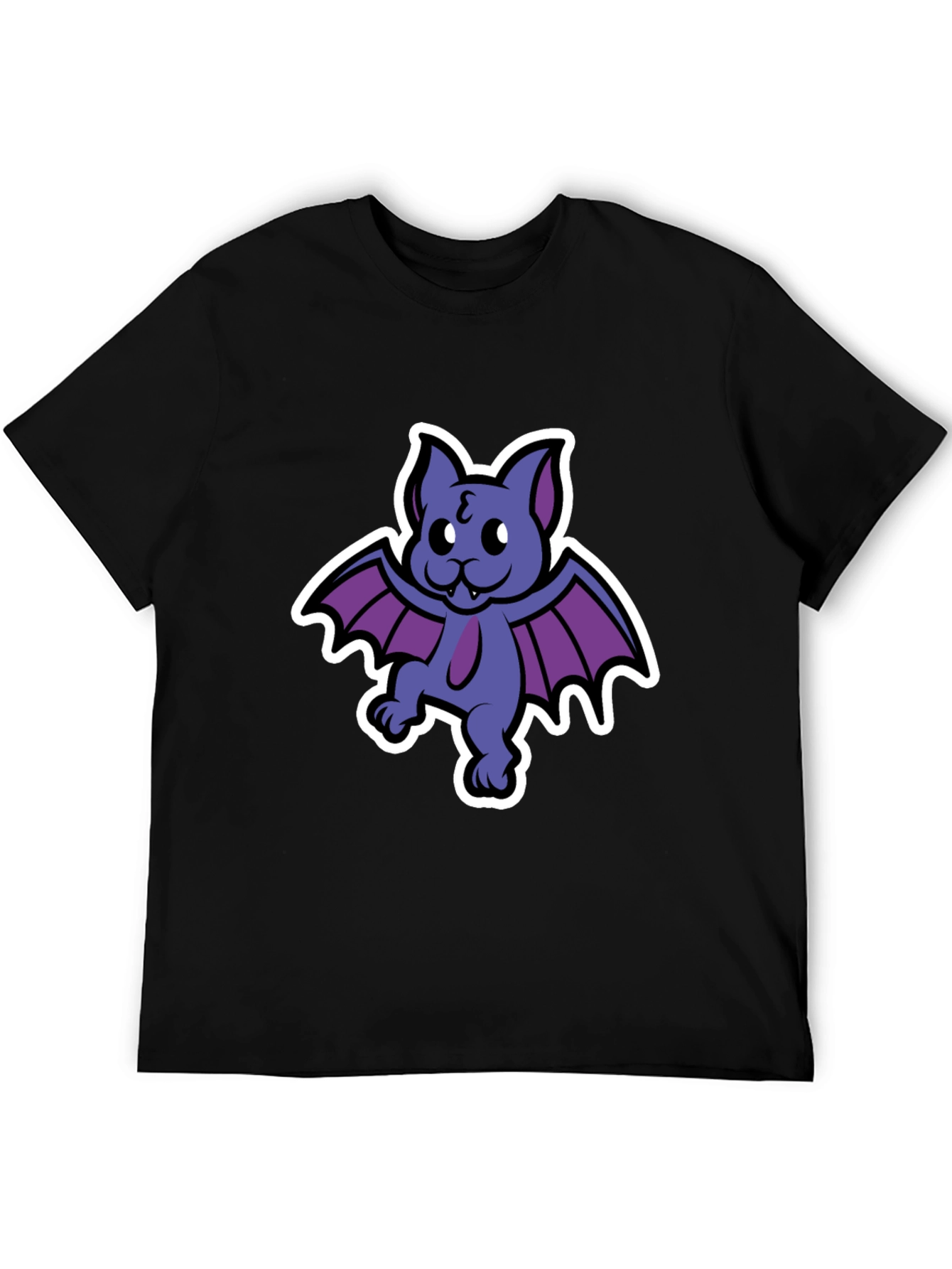 Cute Cartoon Bat Graphic T-Shirt