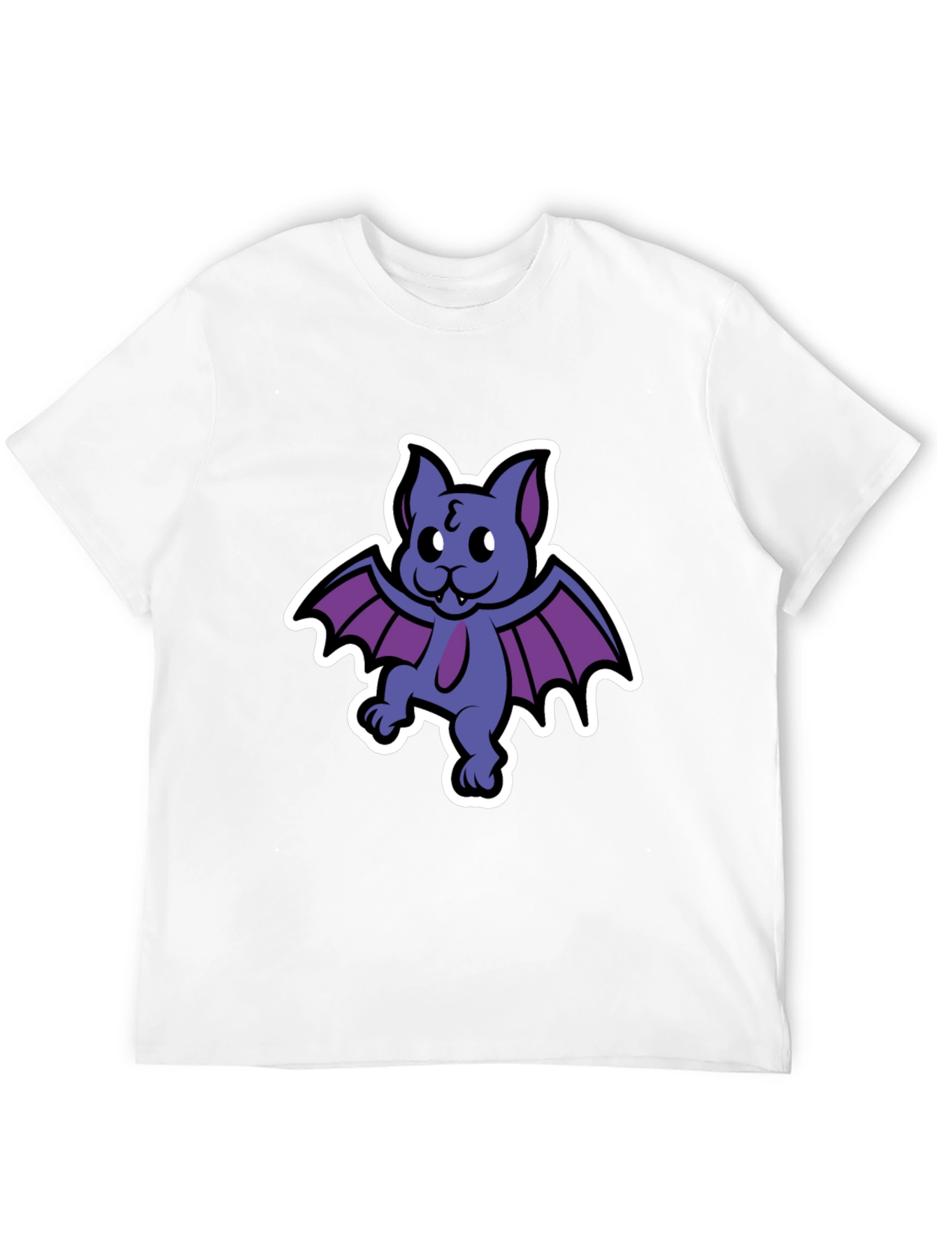 Cute Cartoon Bat Graphic T-Shirt