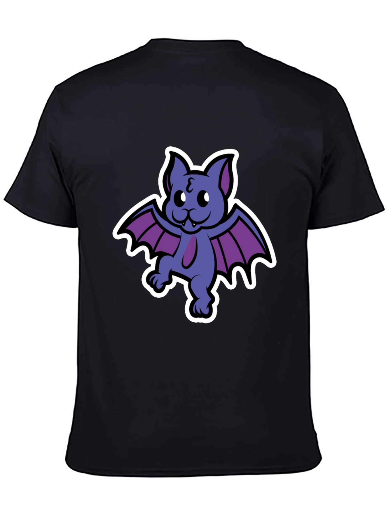 Cute Cartoon Bat Graphic T-Shirt