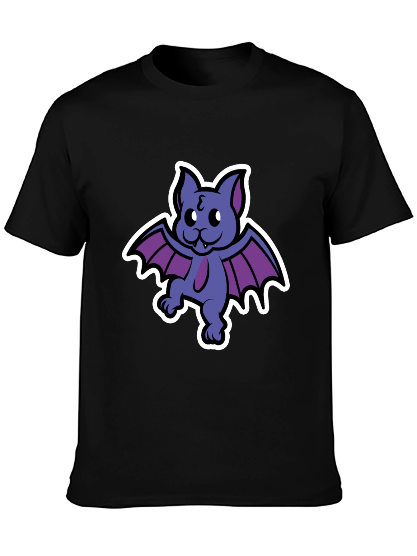 Cute Cartoon Bat Graphic T-Shirt
