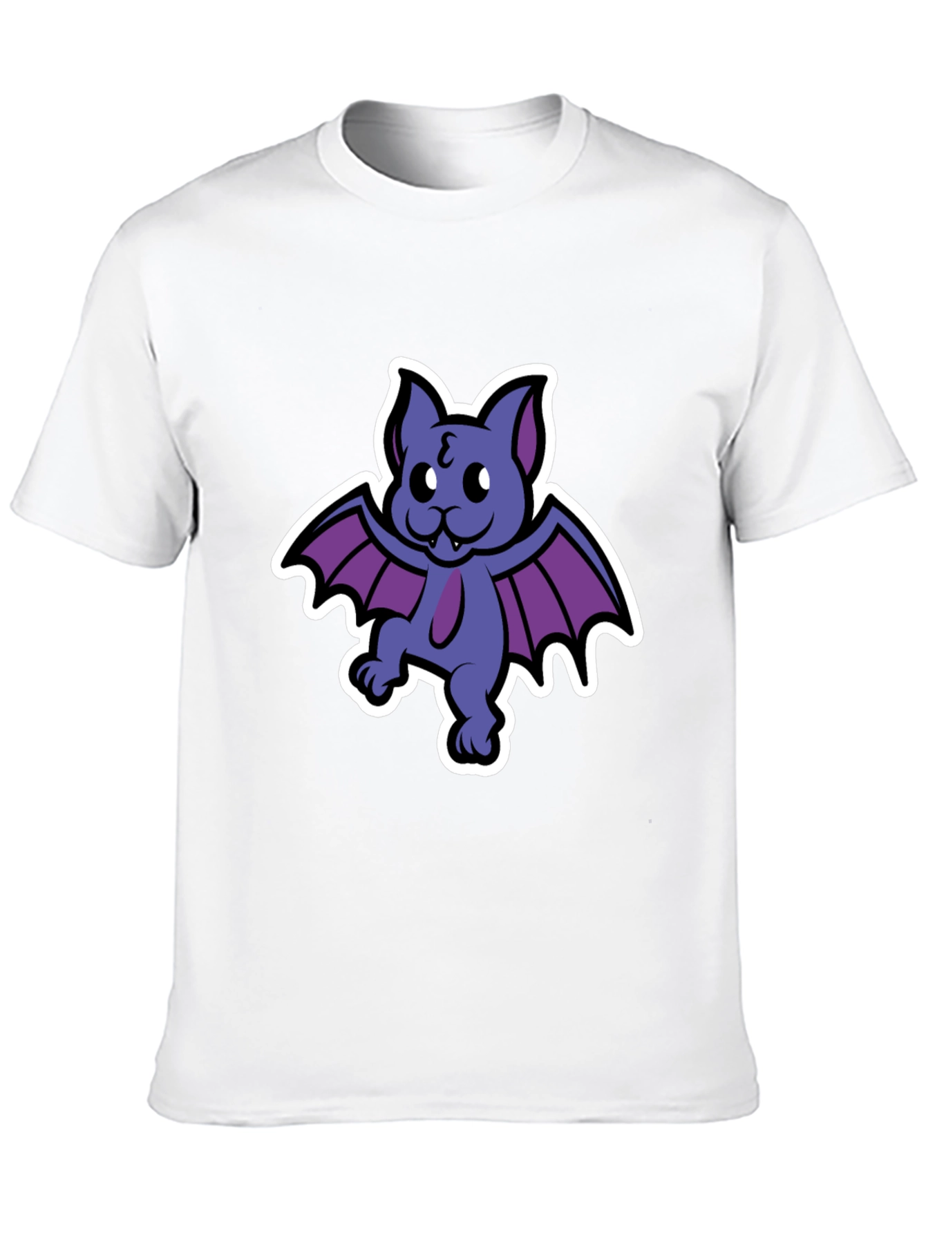 Cute Cartoon Bat Graphic T-Shirt