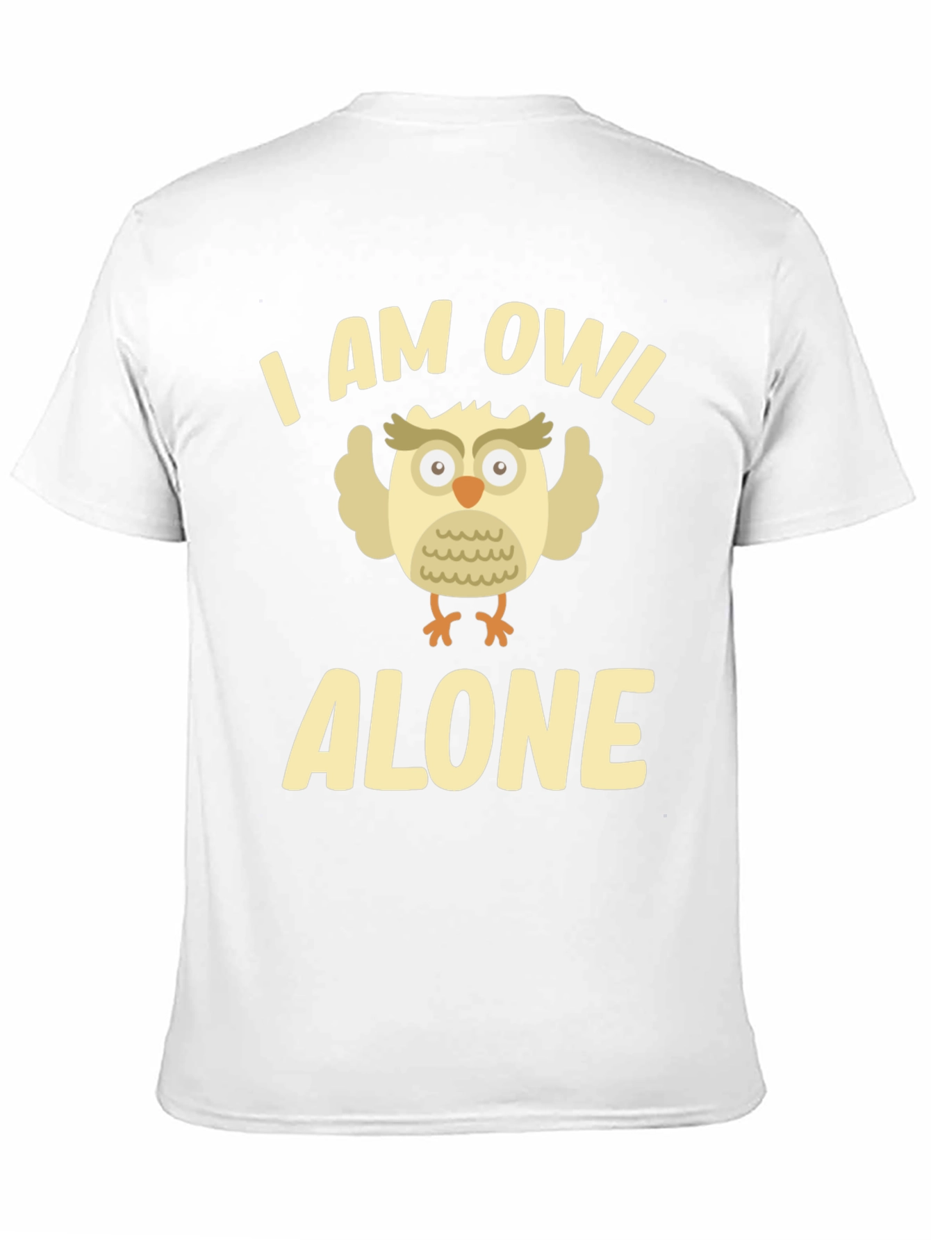 I Am Owl Alone Black Graphic T-Shirt