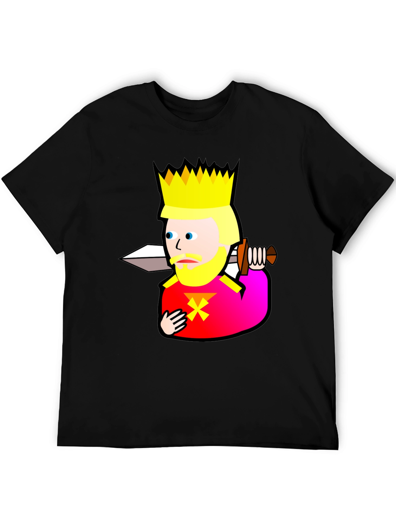 King Graphic Tee - Black Cotton T-Shirt