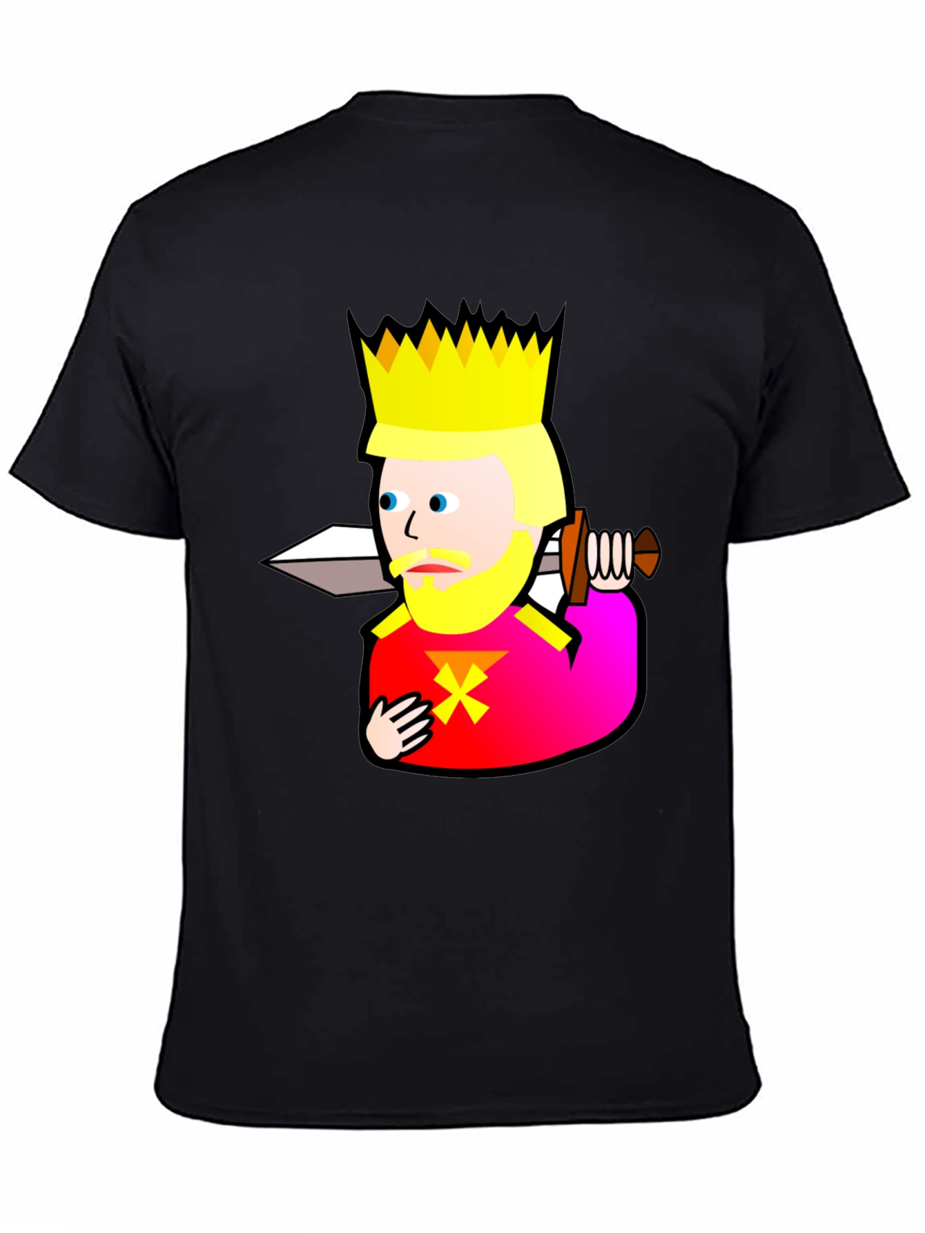 King Graphic Tee - Black Cotton T-Shirt