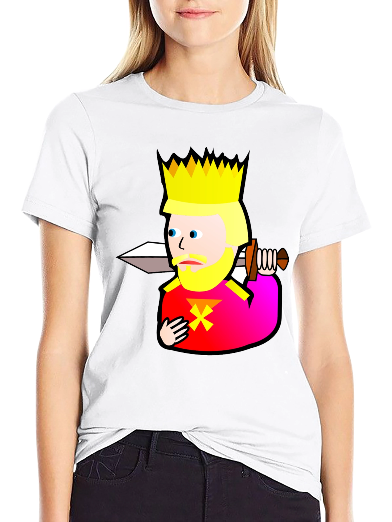 King Graphic Tee - Black Cotton T-Shirt