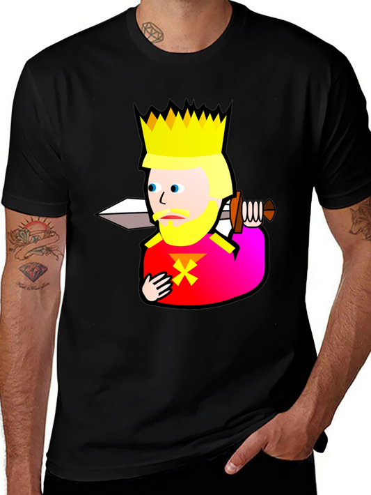 King Graphic Tee - Black Cotton T-Shirt