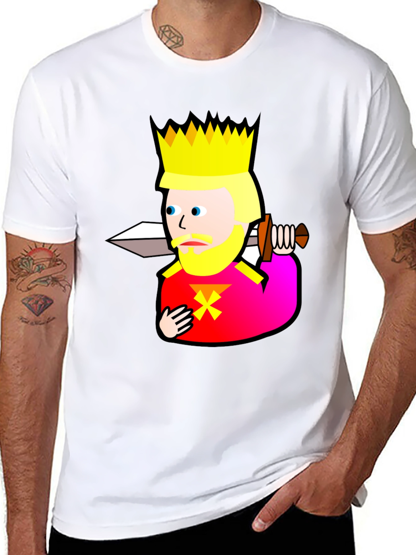 King Graphic Tee - Black Cotton T-Shirt