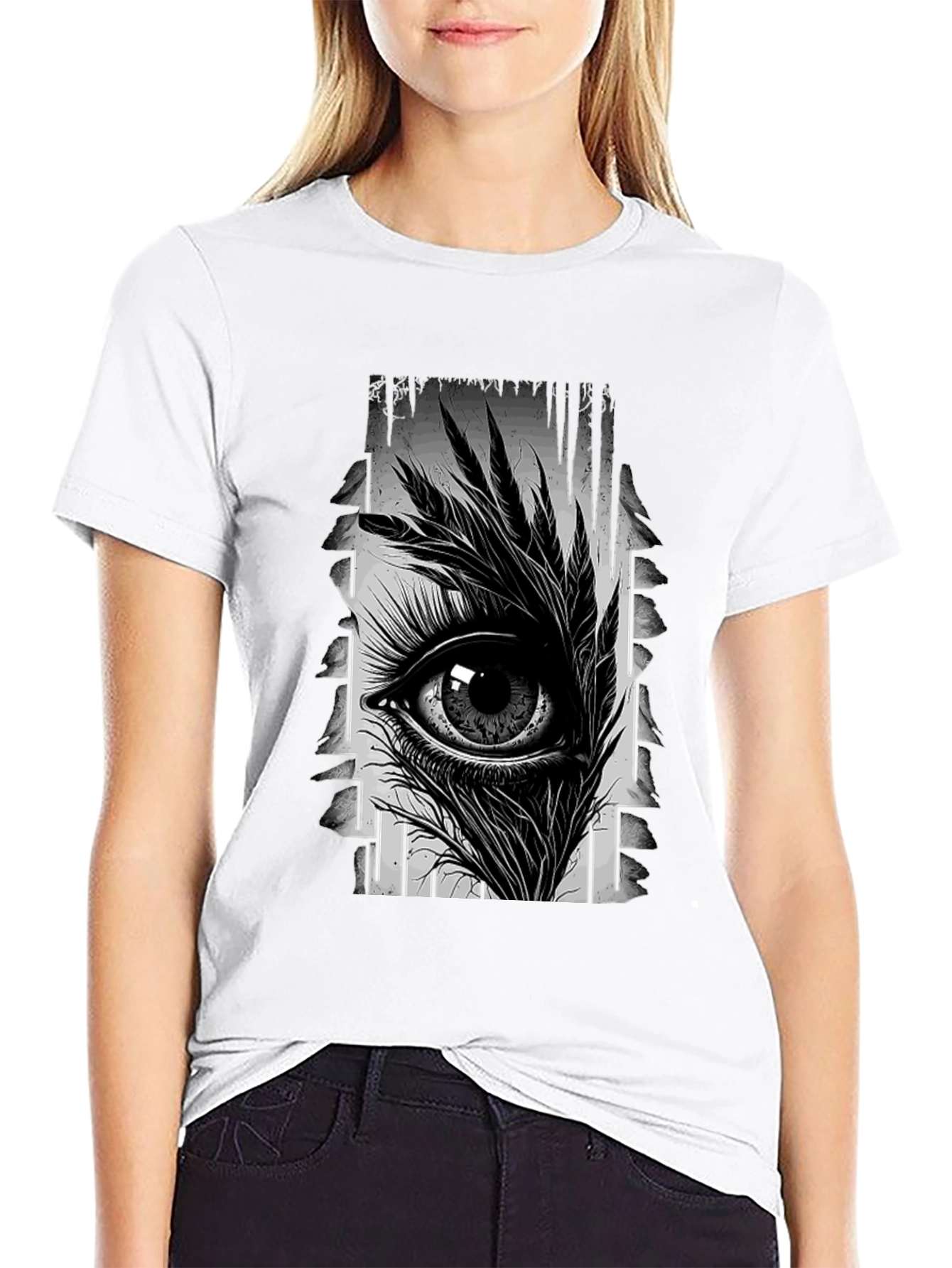 Eye Graphic Black T-Shirt - Stylish Unisex Tee