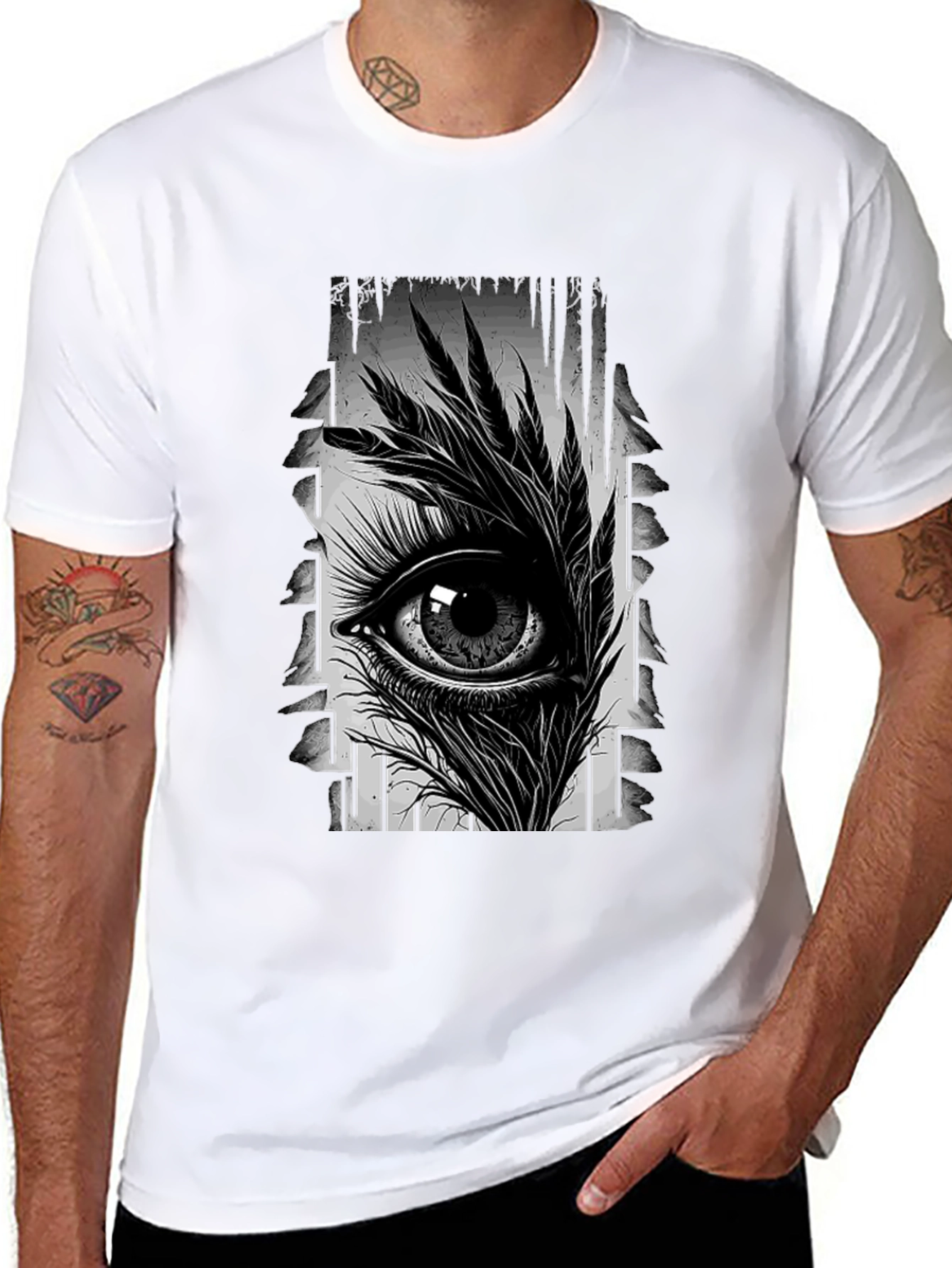 Eye Graphic Black T-Shirt - Stylish Unisex Tee