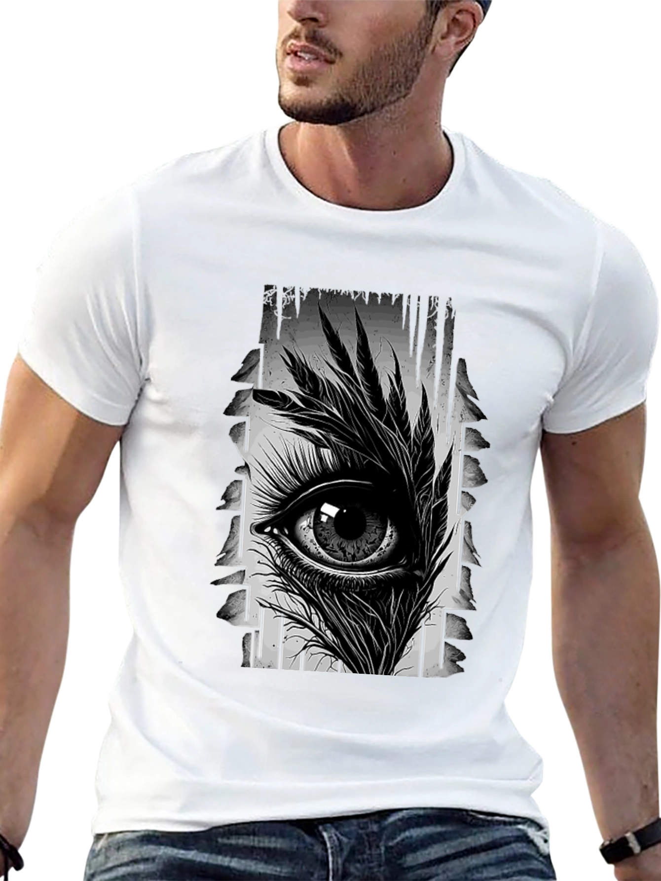 Eye Graphic Black T-Shirt - Stylish Unisex Tee