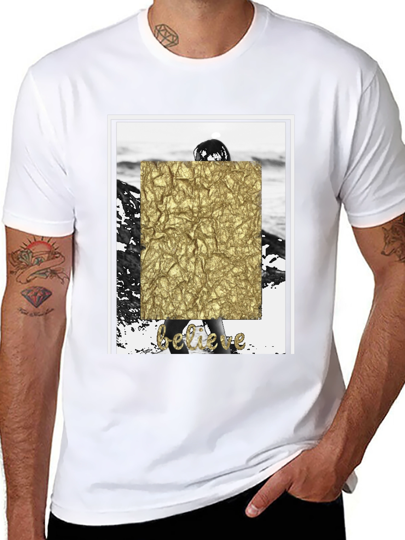 Believe Graphic T-Shirt - Stylish Black Tee