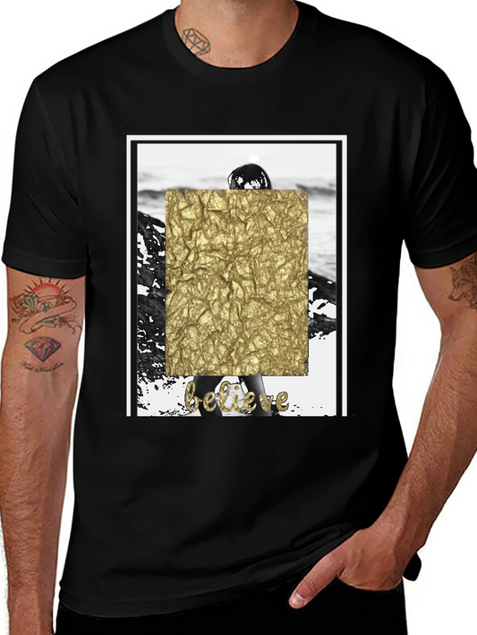 Believe Graphic T-Shirt - Stylish Black Tee