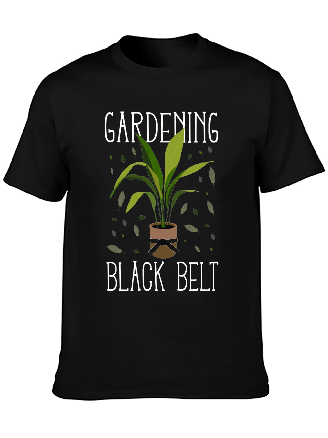 Gardening Black Belt T-Shirt - Funny Garden Lover Tee