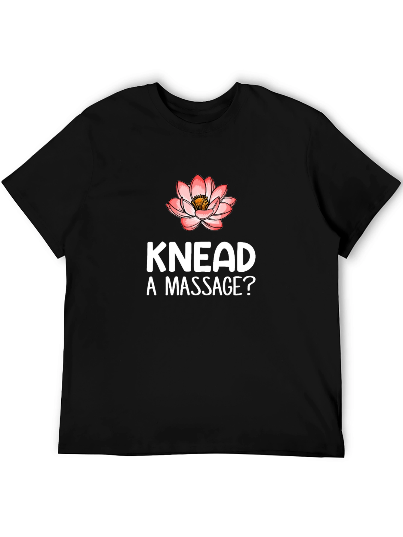Knead a Massage? Funny Black Graphic Tee