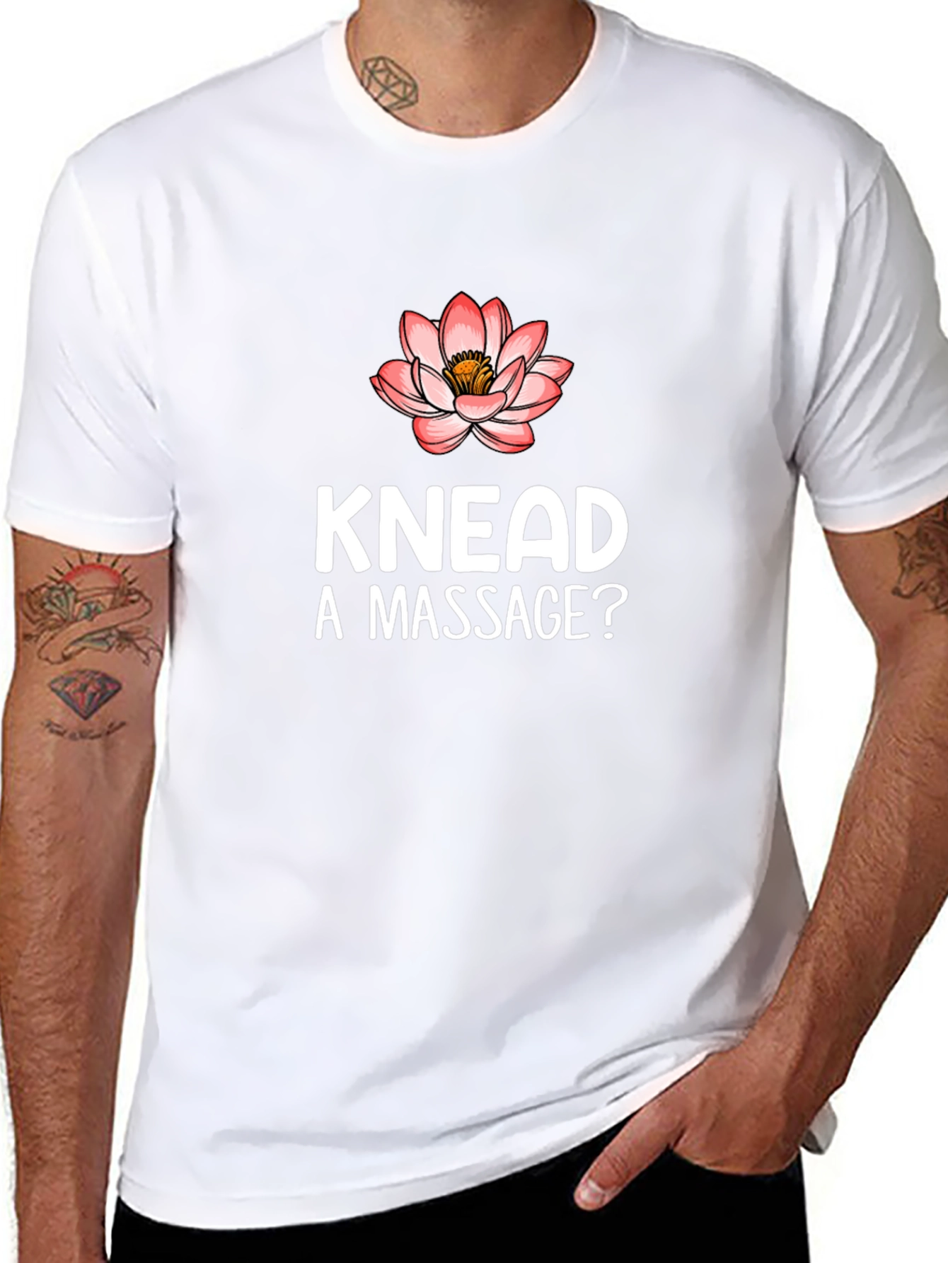 Knead a Massage? Funny Black Graphic Tee