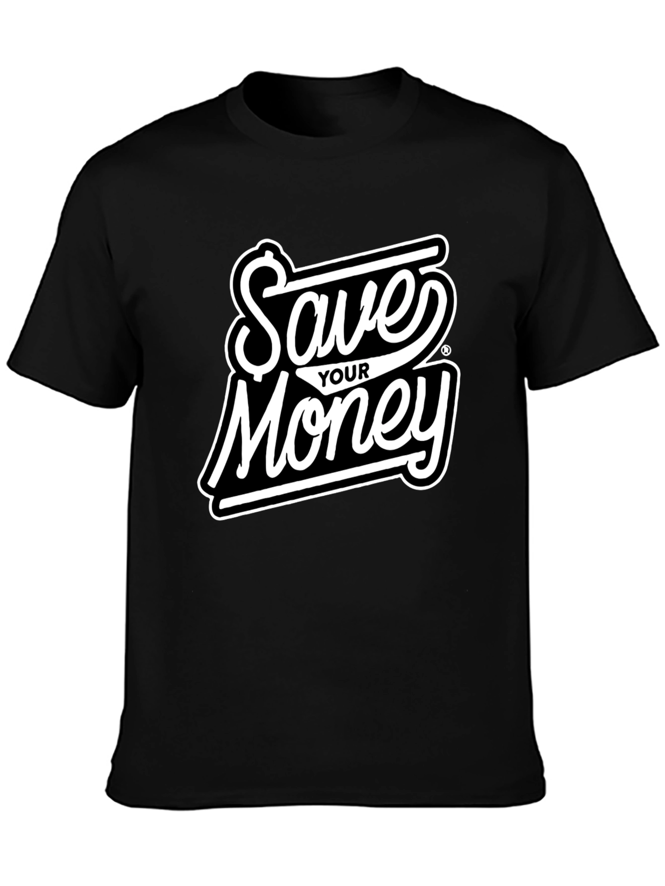Save Your Money Black T-Shirt - Stylish Graphic Tee