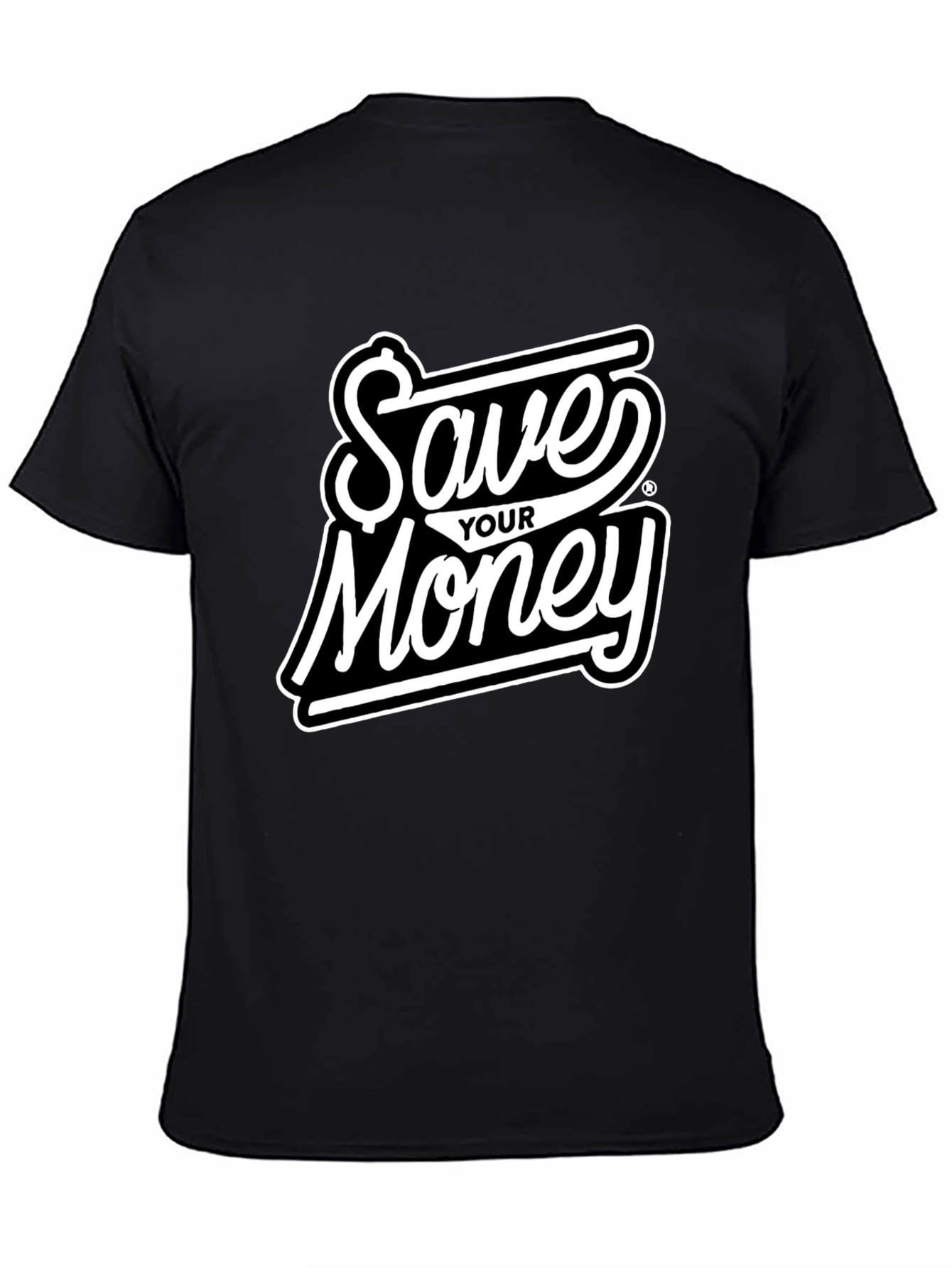 Save Your Money Black T-Shirt - Stylish Graphic Tee