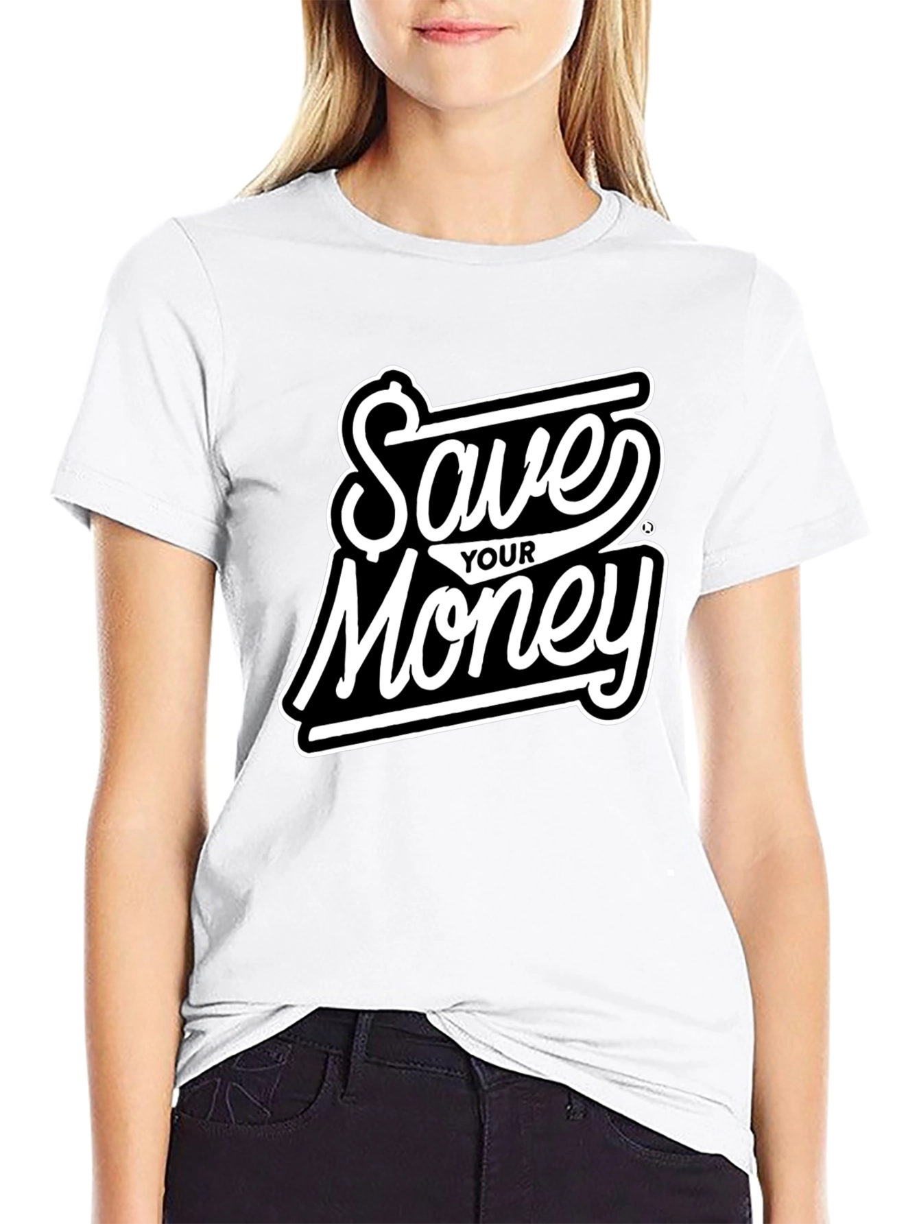 Save Your Money Black T-Shirt - Stylish Graphic Tee
