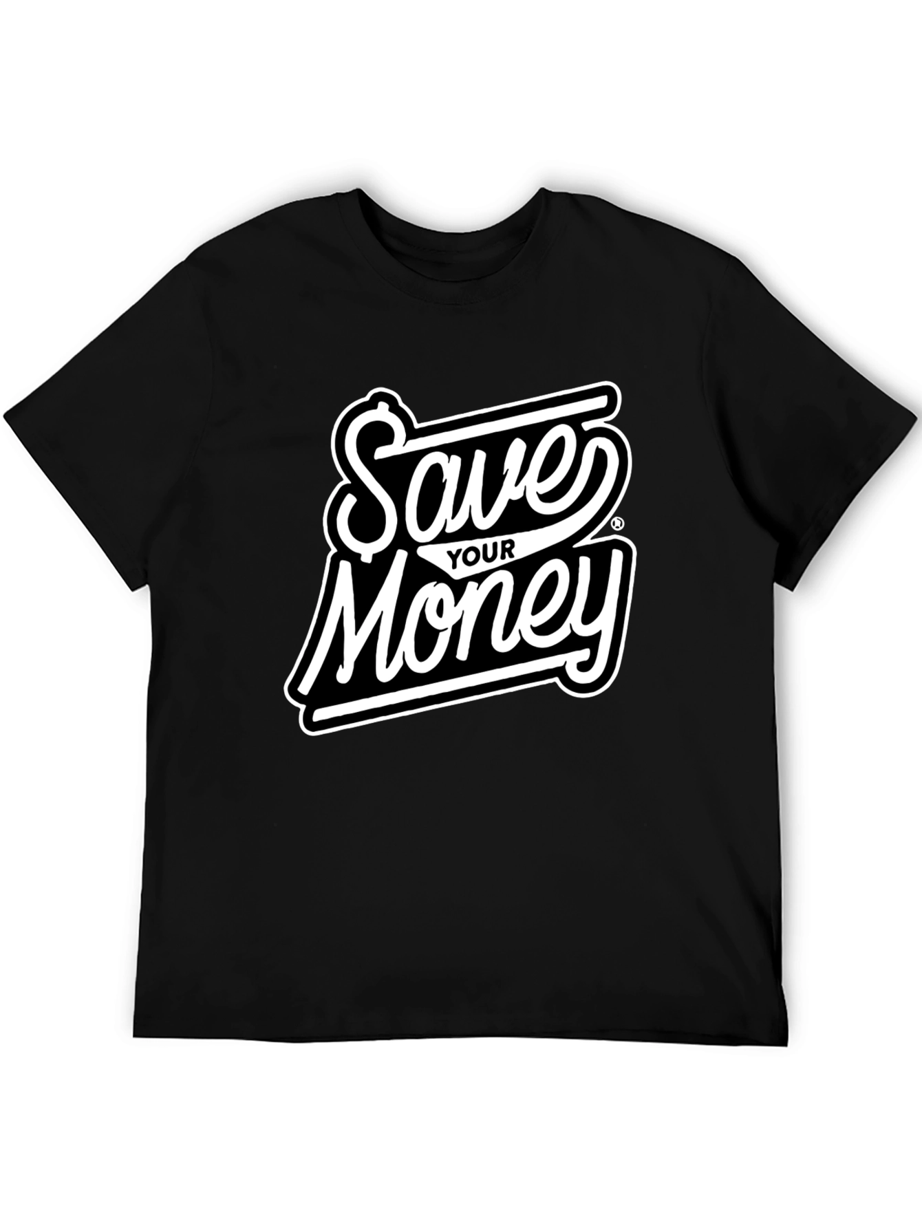 Save Your Money Black T-Shirt - Stylish Graphic Tee