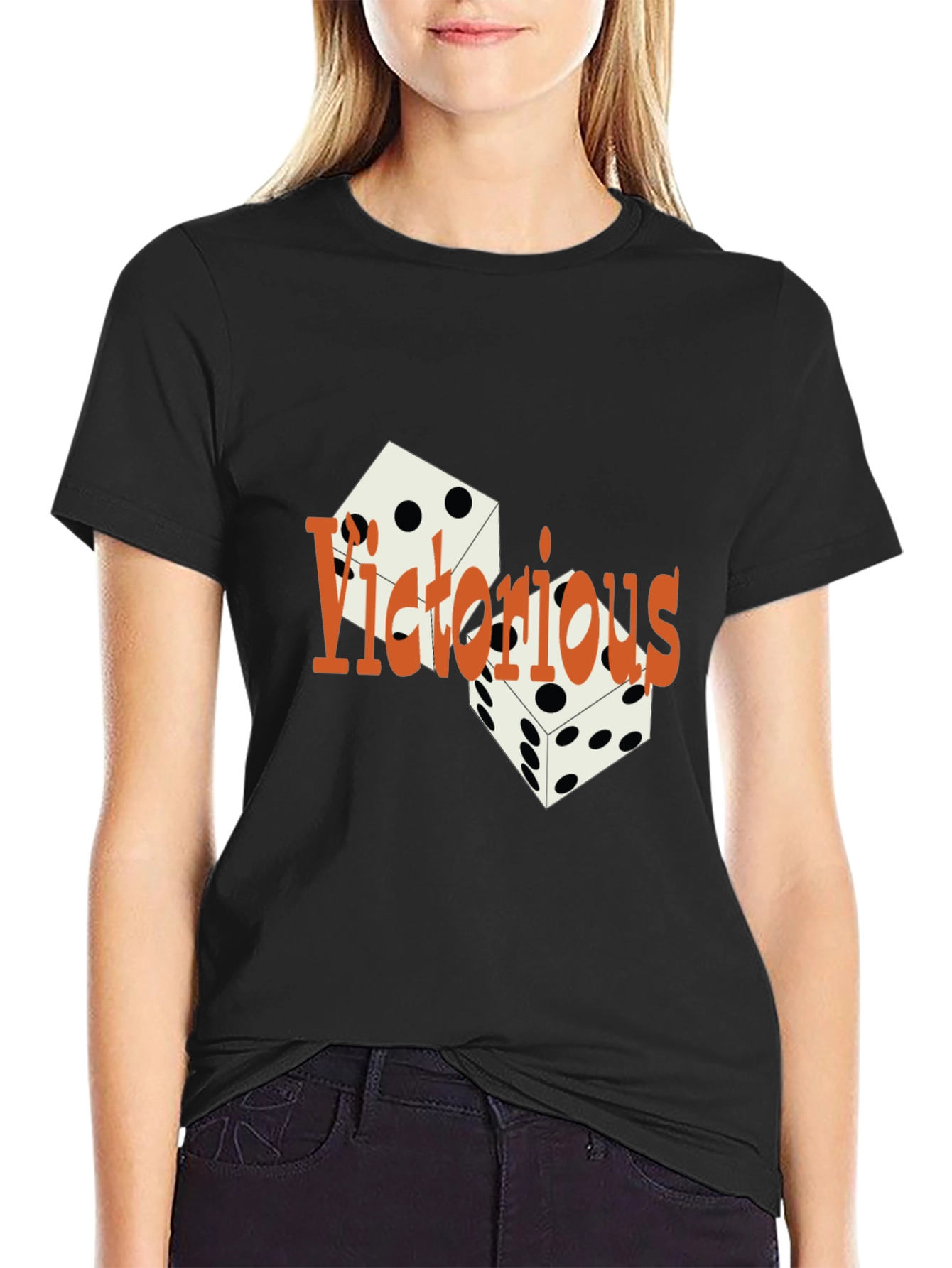 Victorious Dice Graphic Black T-Shirt