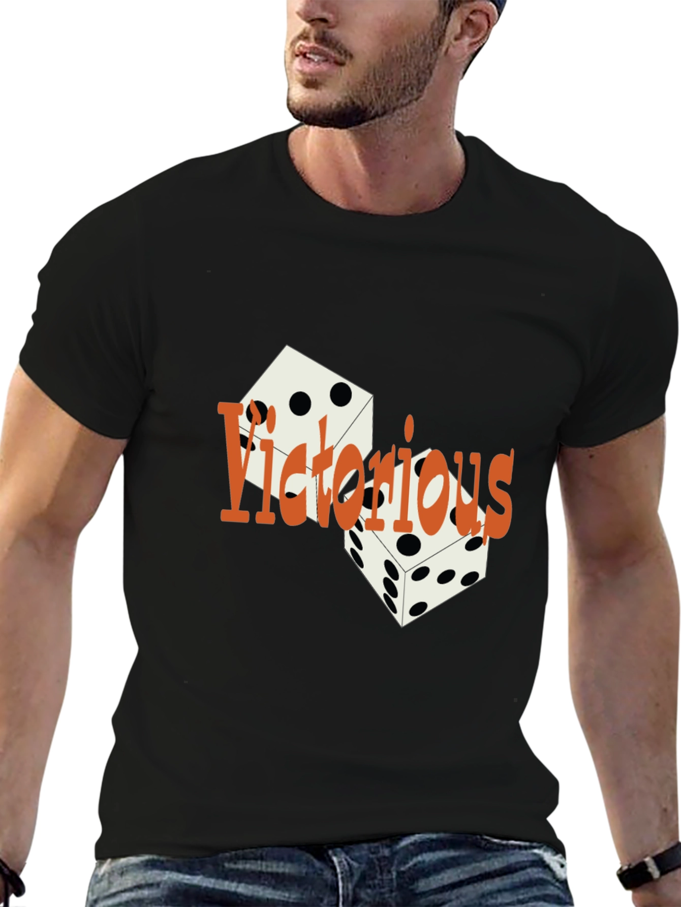 Victorious Dice Graphic Black T-Shirt
