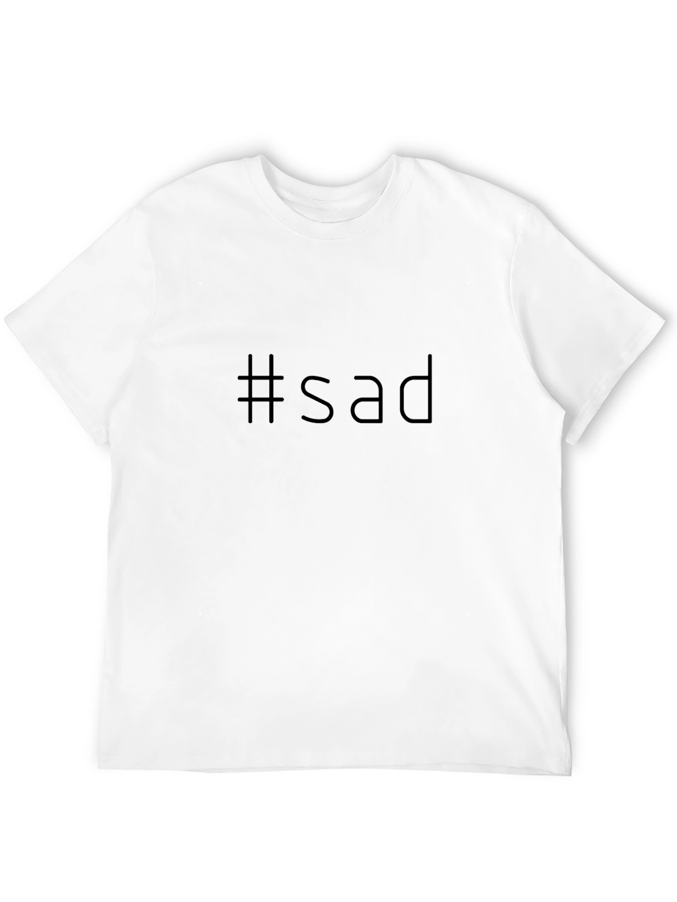 #sad Black Graphic Tee - Trendy Unisex T-Shirt