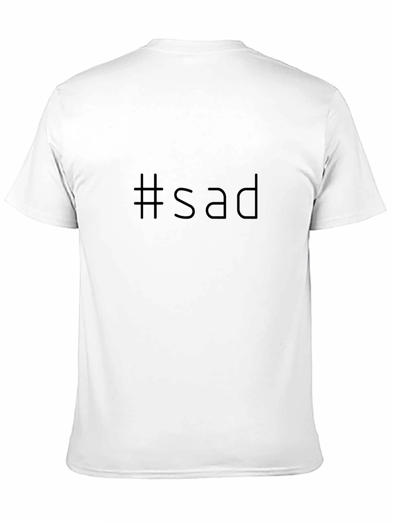 #sad Black Graphic Tee - Trendy Unisex T-Shirt