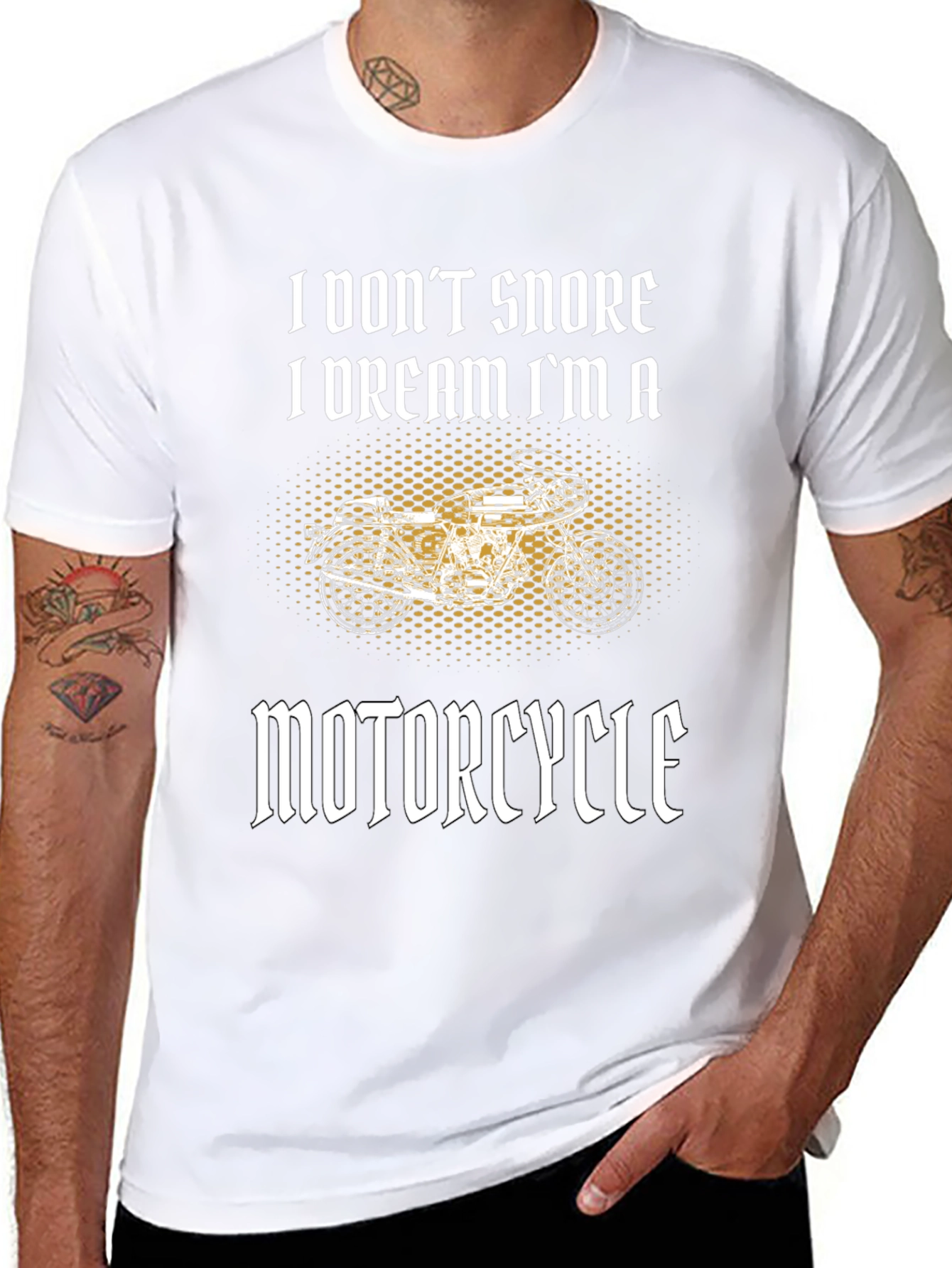 I Dream Im a Motorcycle Black T-Shirt