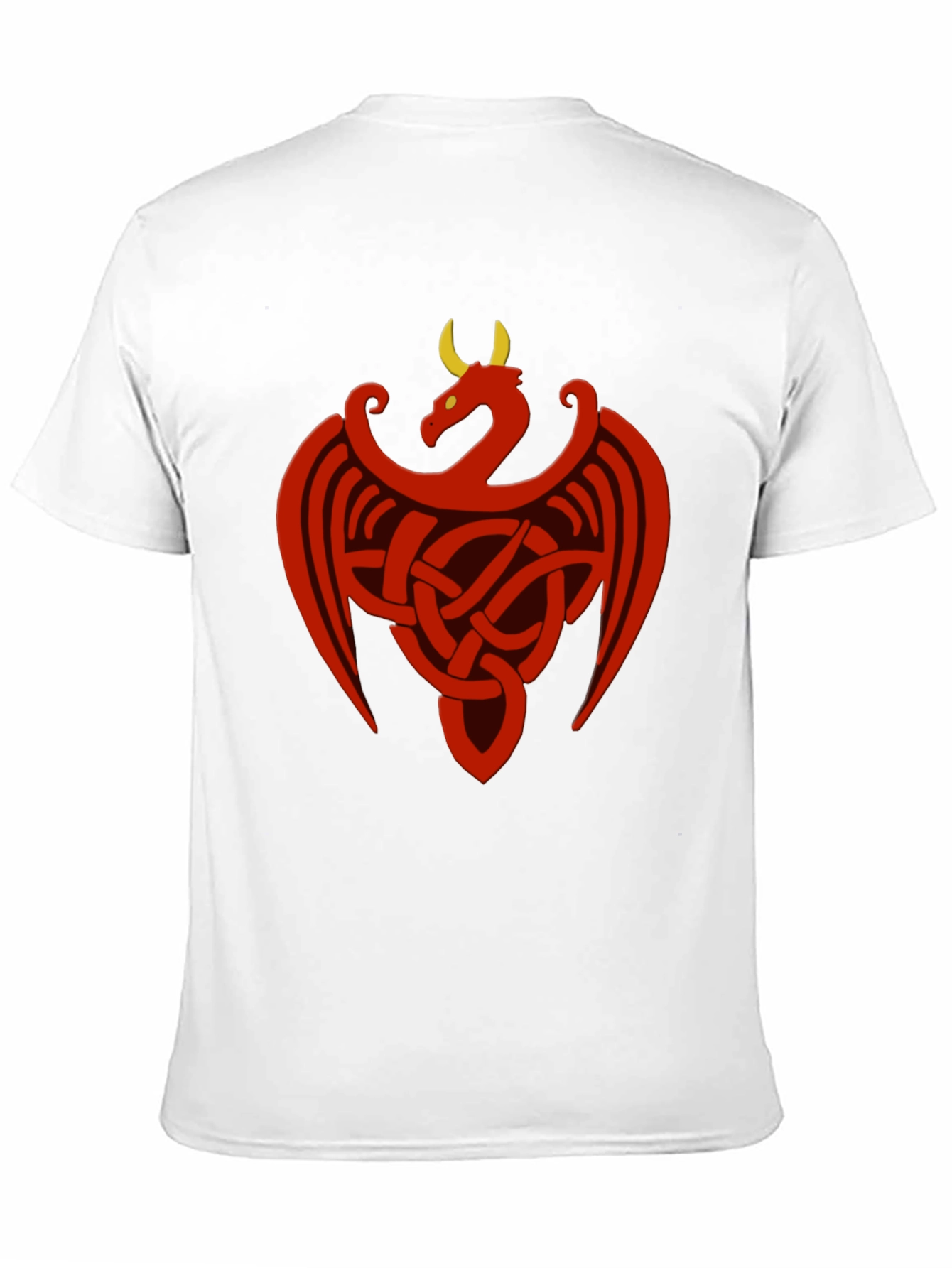 Celtic Dragon Knot Graphic Tee - Black Cotton Shirt