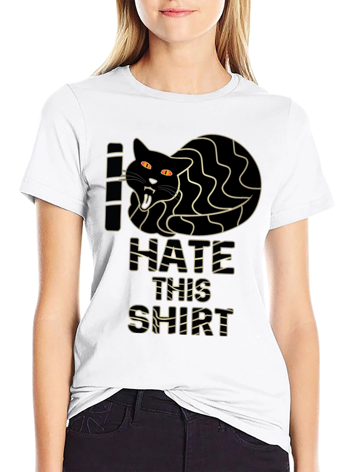 I Hate This Shirt - Funny Cat Graphic Tee