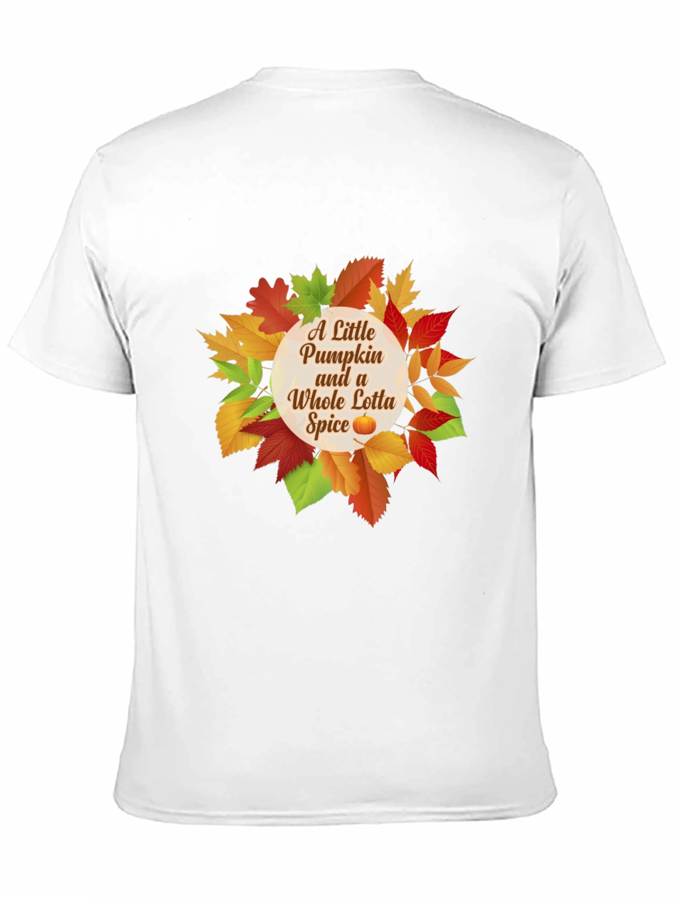 Pumpkin Spice T-Shirt - Autumn Leaves Design