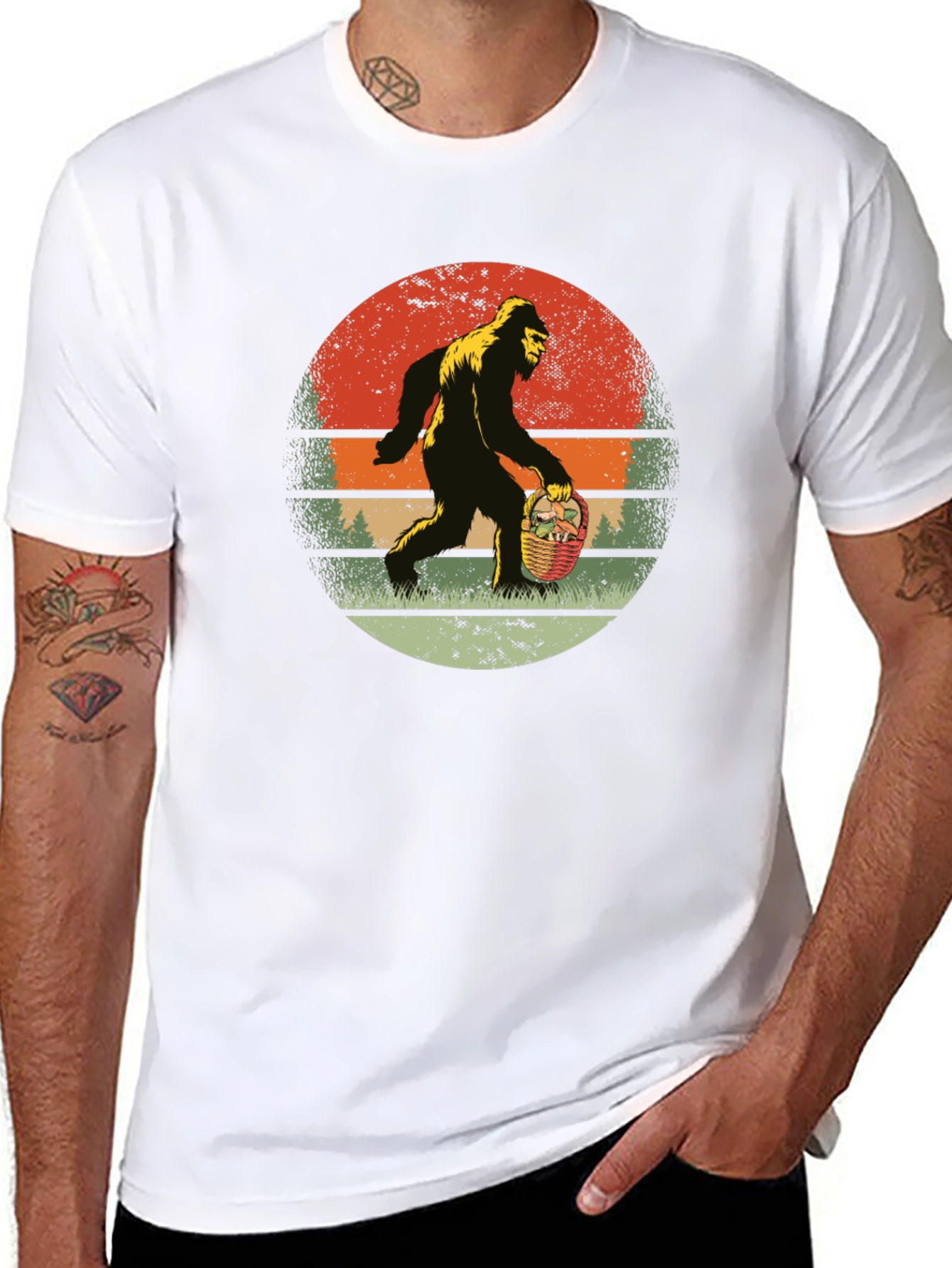 Bigfoot Easter Basket Graphic Tee