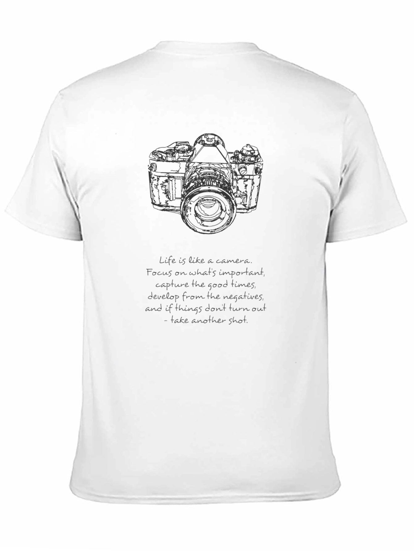 Camera Quote Graphic Black T-Shirt