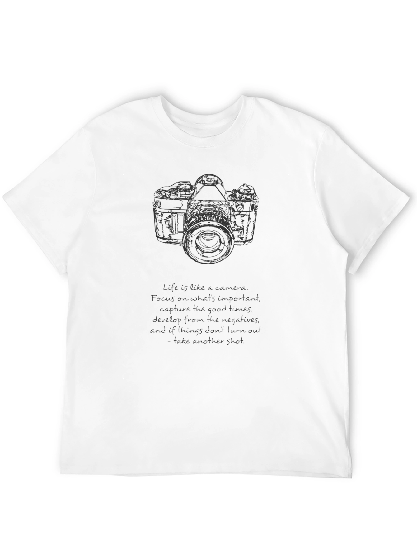 Camera Quote Graphic Black T-Shirt