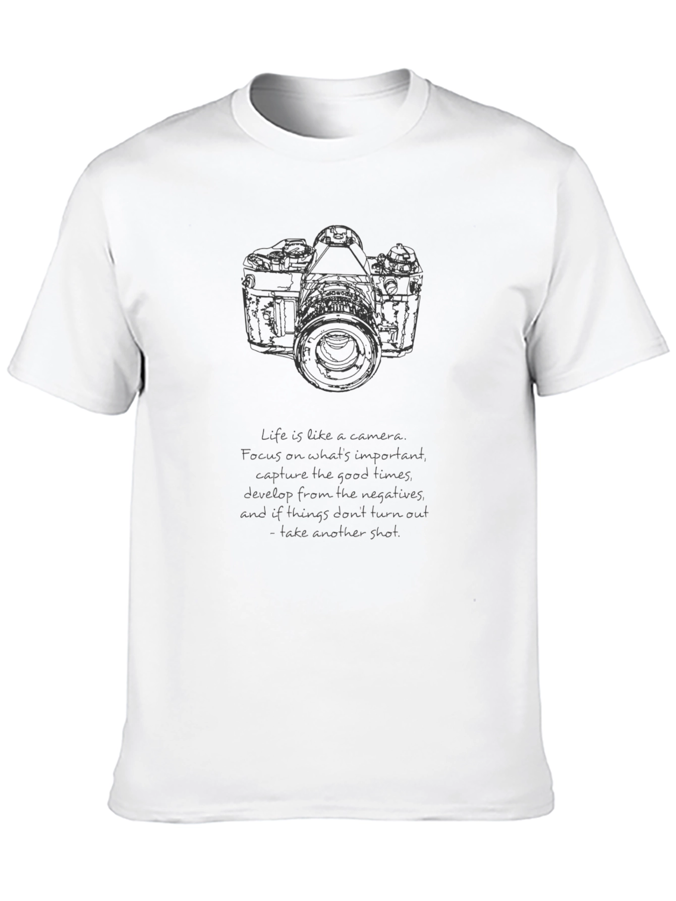 Camera Quote Graphic Black T-Shirt