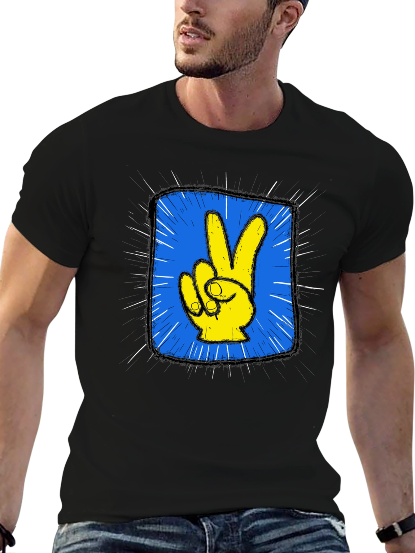 Peace Hand Graphic Tee - Stylish & Comfortable