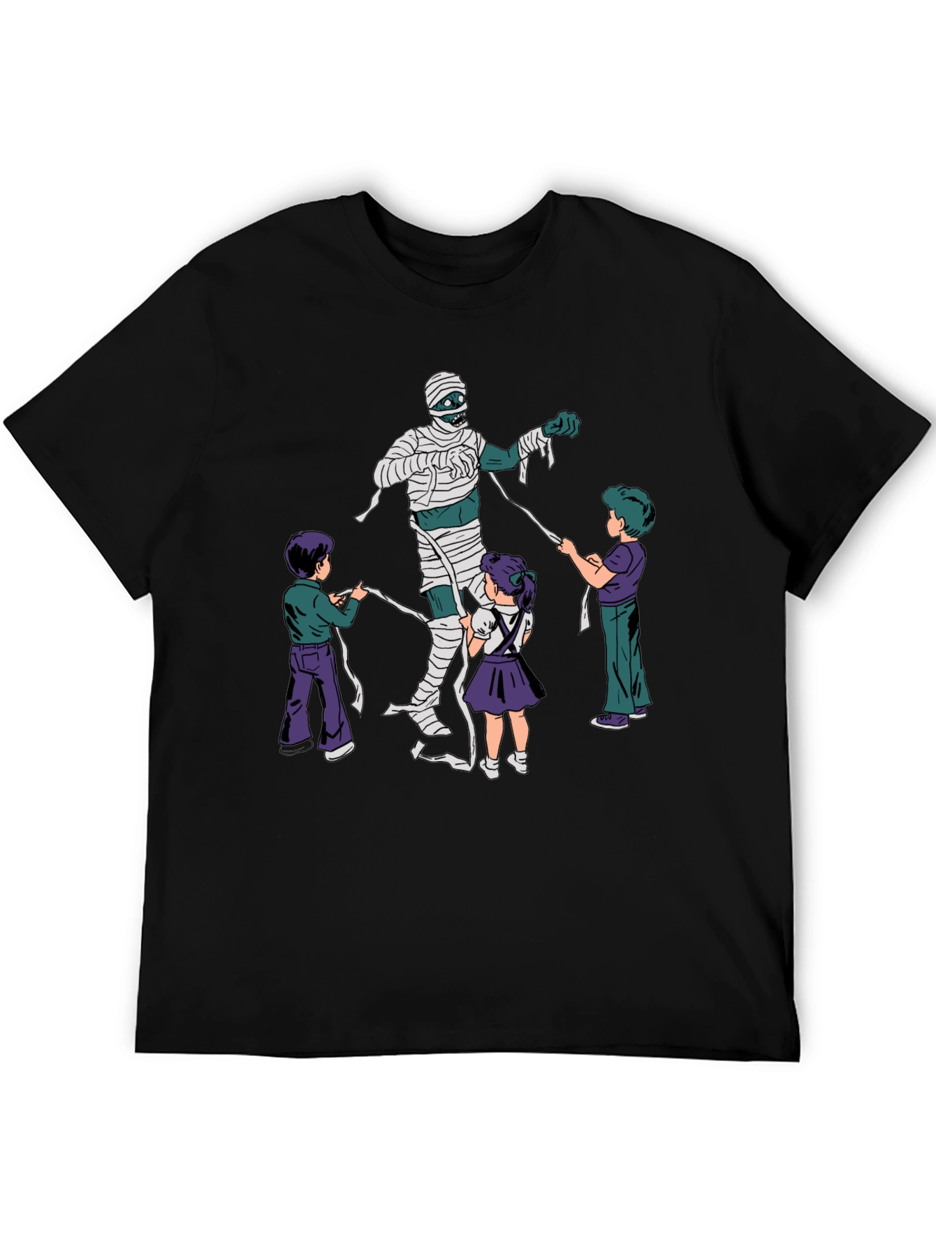 Mummy Wrap Graphic Tee - Fun Halloween T-Shirt