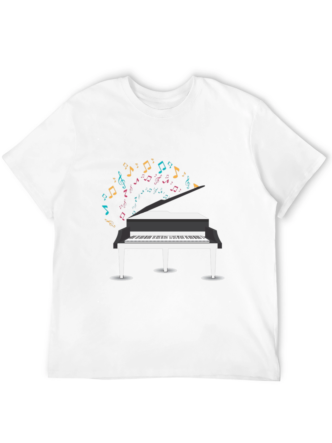 Piano Music Notes Graphic T-Shirt