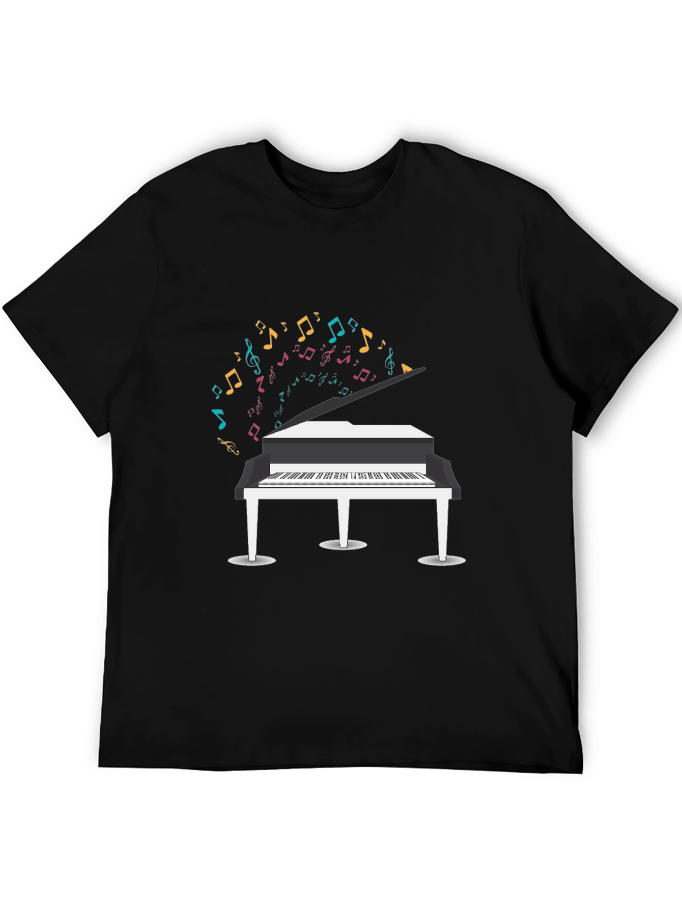 Piano Music Notes Graphic T-Shirt