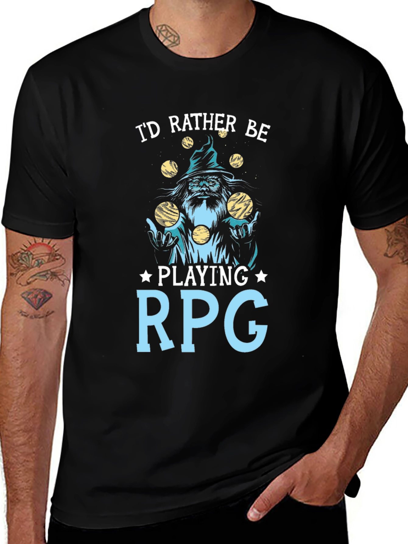 Id Rather Be Playing RPG T-Shirt - Black