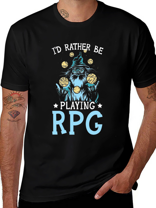 Id Rather Be Playing RPG T-Shirt - Black