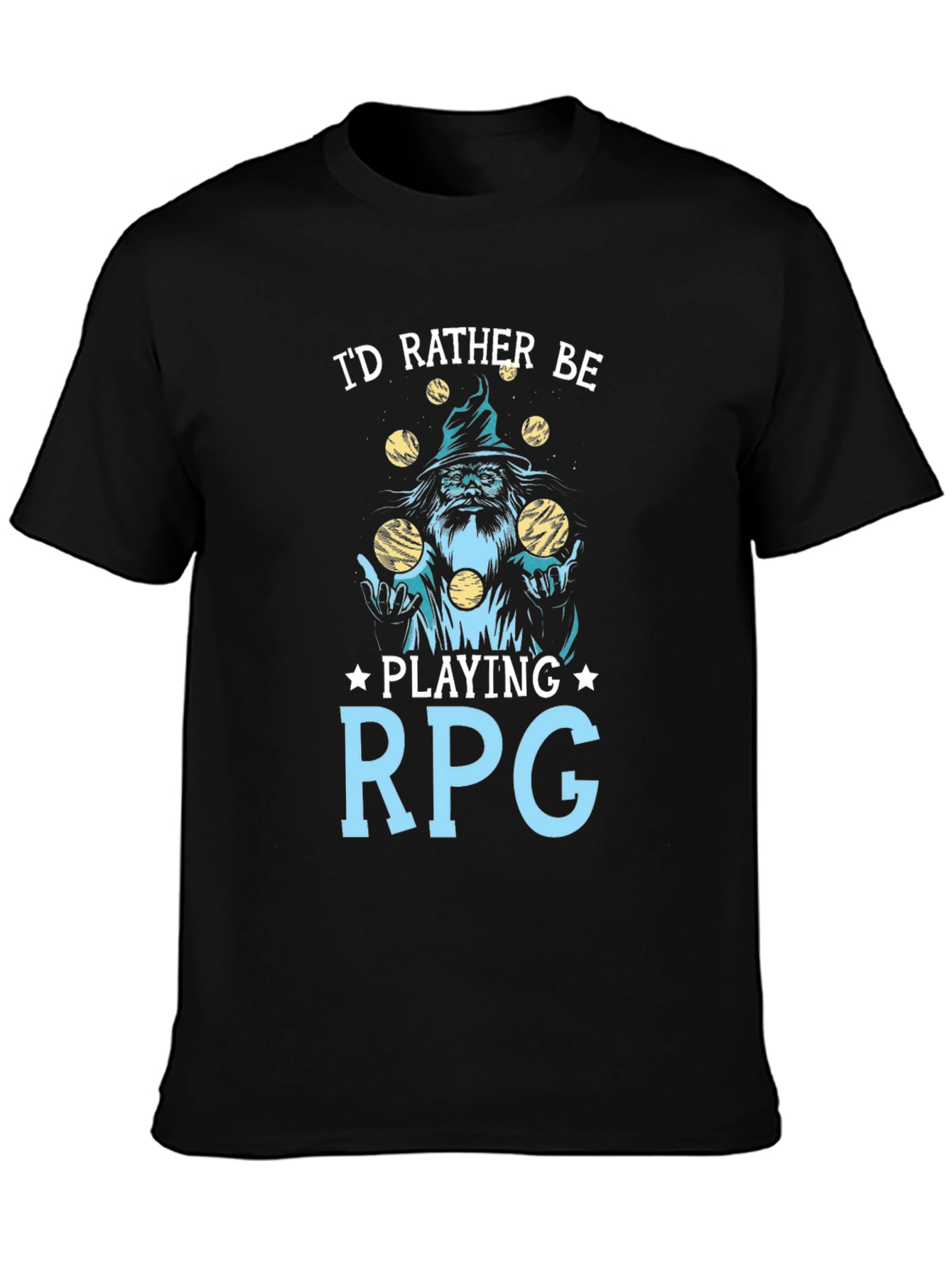 Id Rather Be Playing RPG T-Shirt - Black