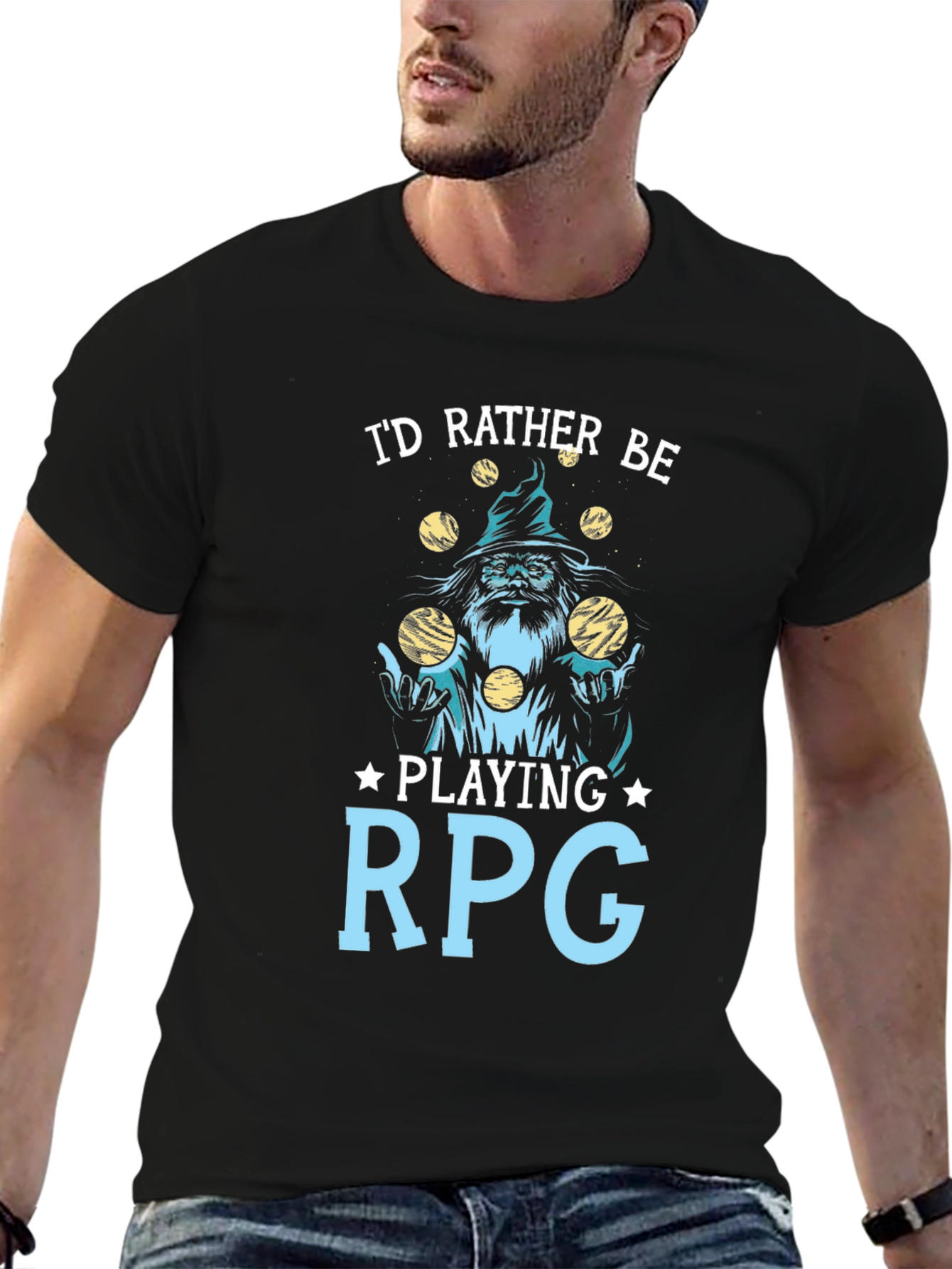 Id Rather Be Playing RPG T-Shirt - Black