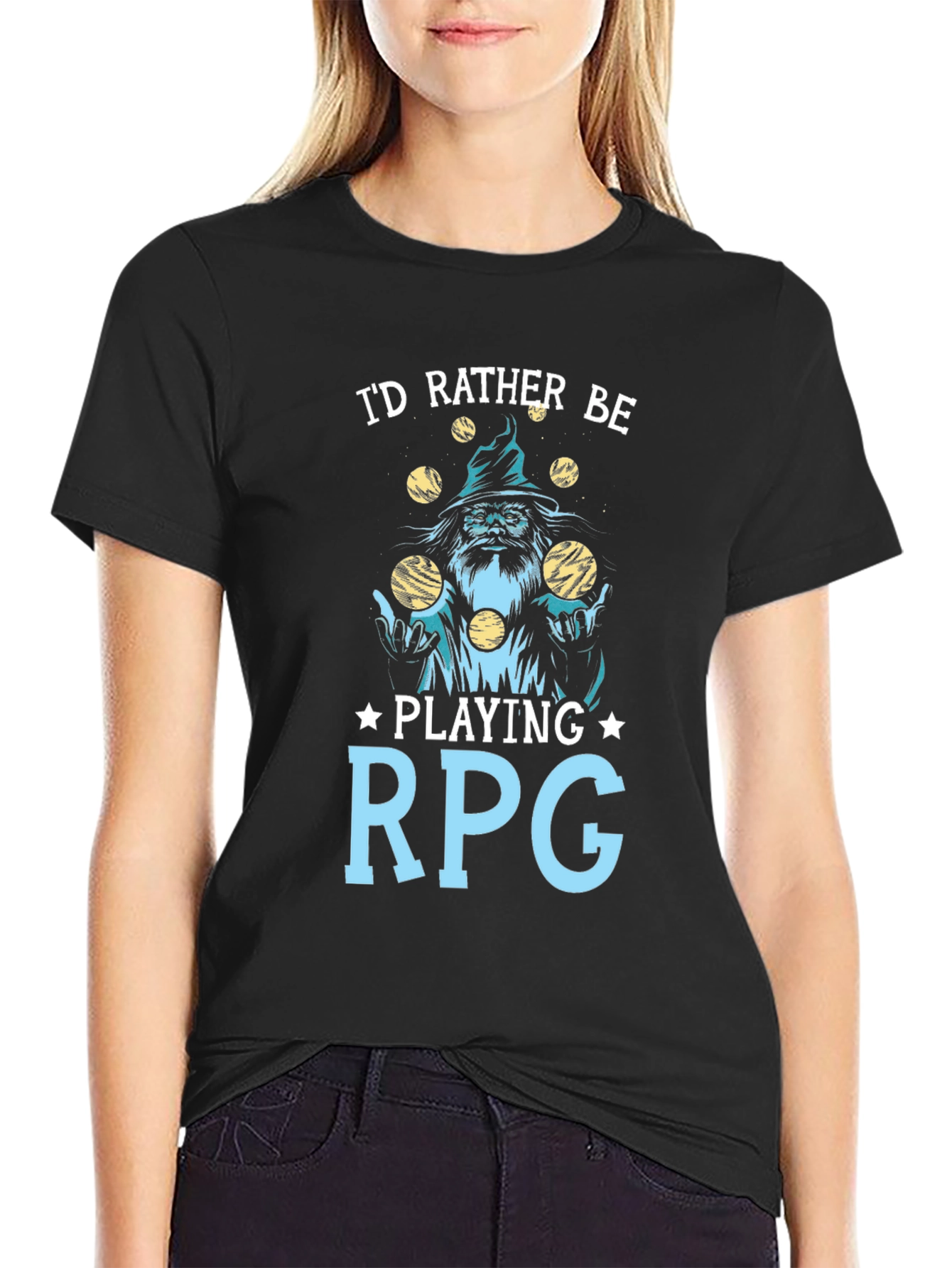 Id Rather Be Playing RPG T-Shirt - Black
