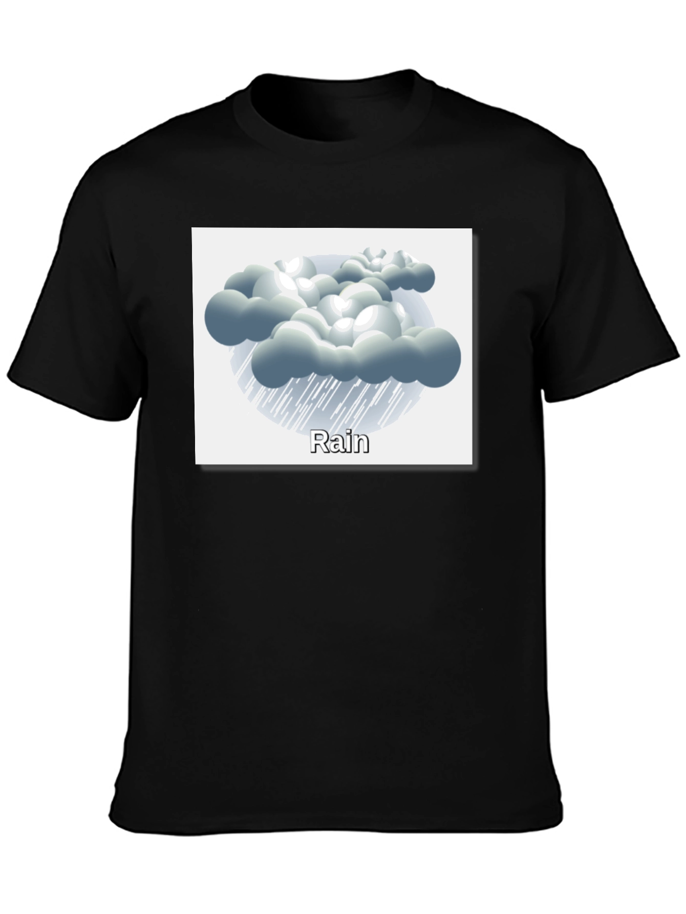 Rain Cloud Graphic Tee - Weather Theme Shirt