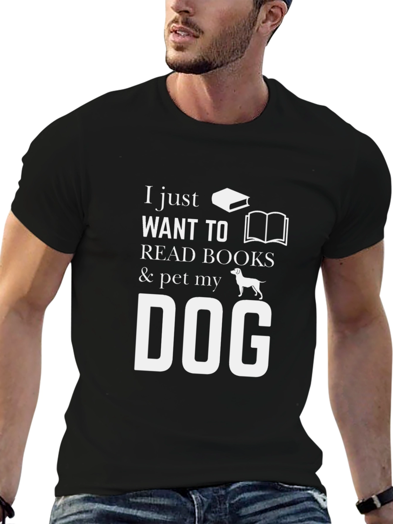 Book Lover & Dog Petting T-Shirt